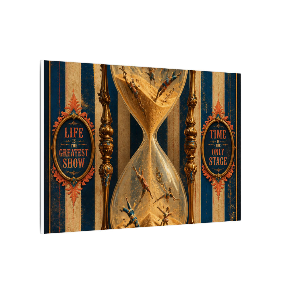 Hourglass Acrobats Wall Art Canvas 24×36 Baroque Studio Decor Maximalist Print