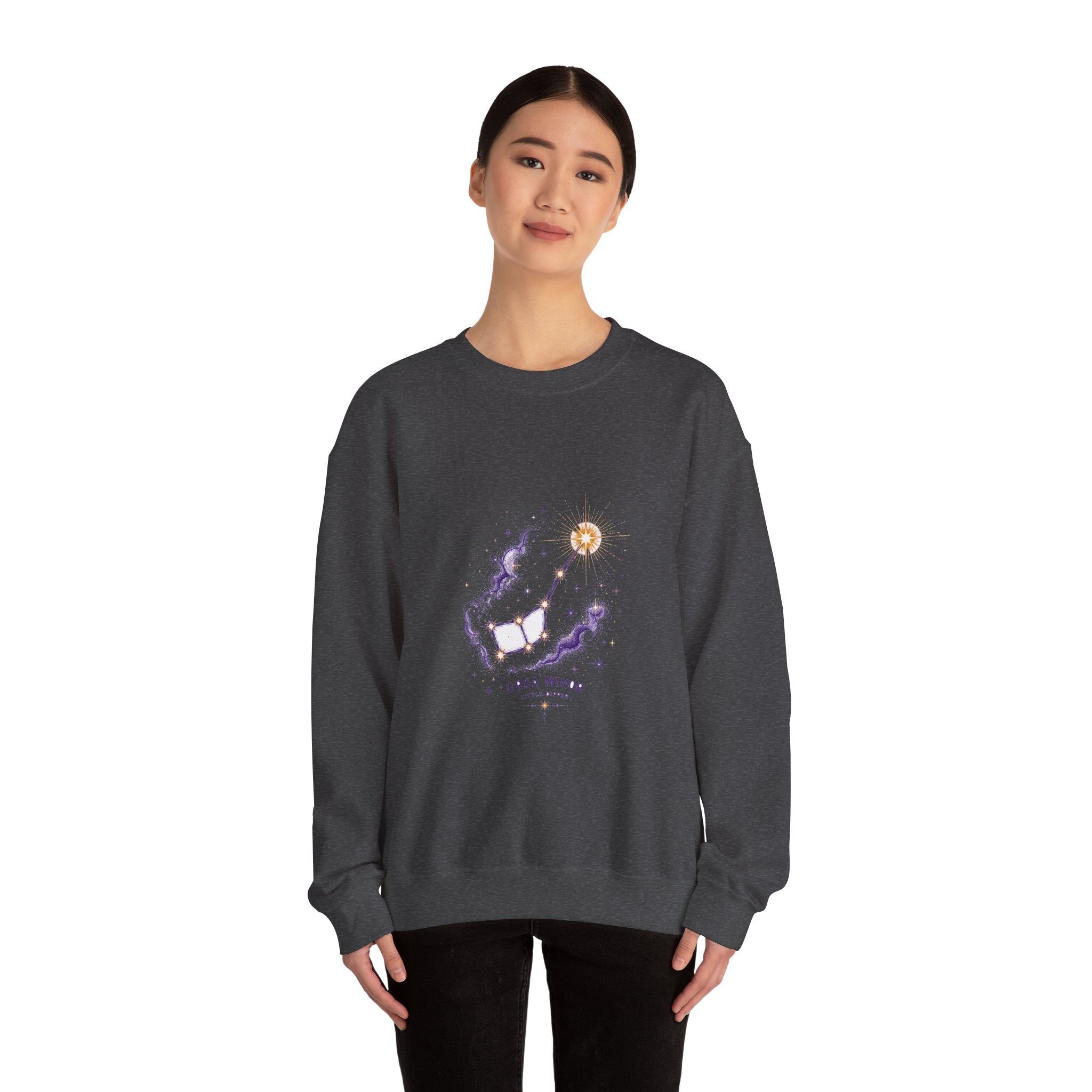 Matching Couple Sweatshirt - Big & Little Dipper Matching Couple Crewneck Sweatshirt Hand-Drawn Art His Hers Best Friend Gift - Design B