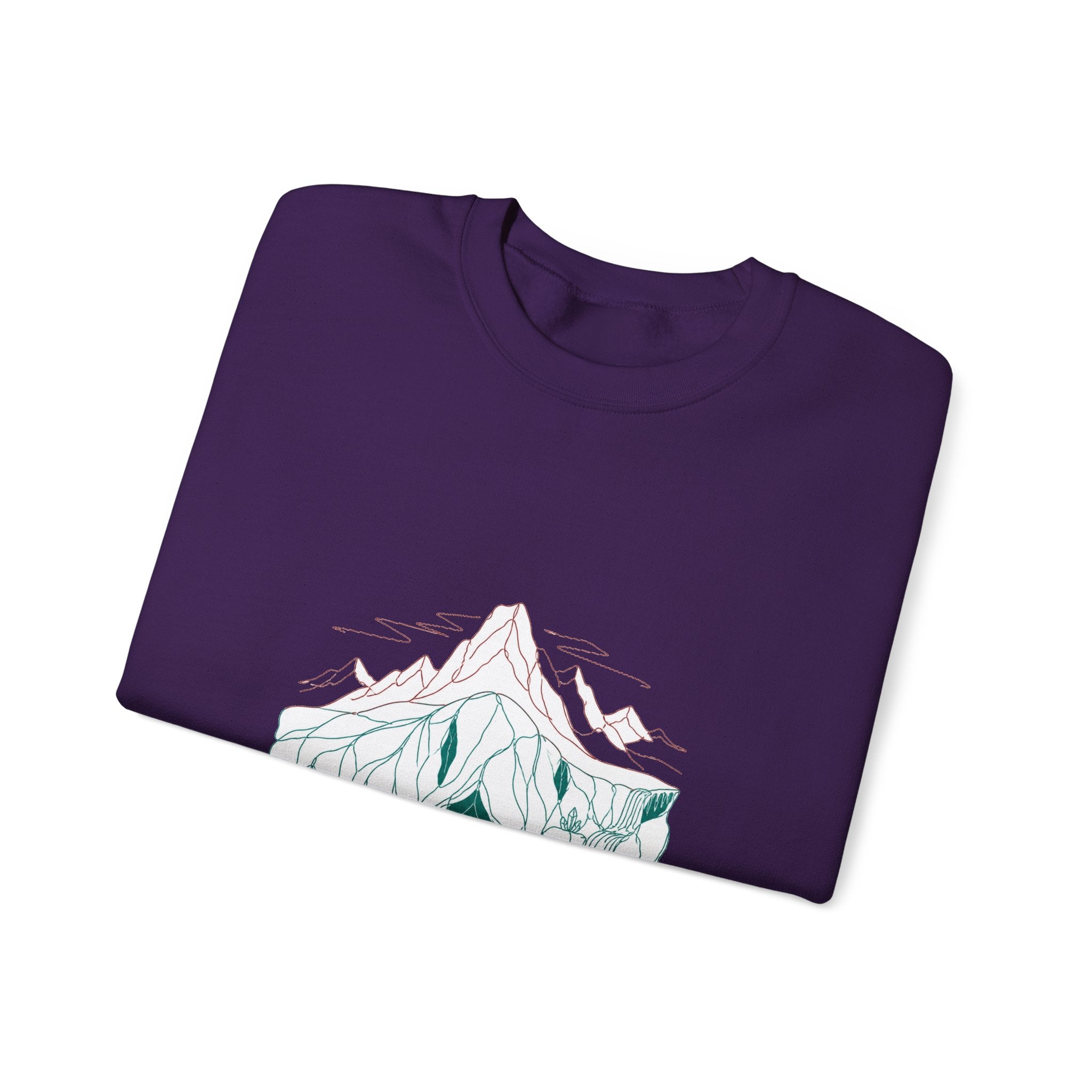 Matching Couple Sweatshirt - Volcano & Glacier Matching Couple Comfort Colors Crew Minimalist Art His Hers Christmas Gift - Design B