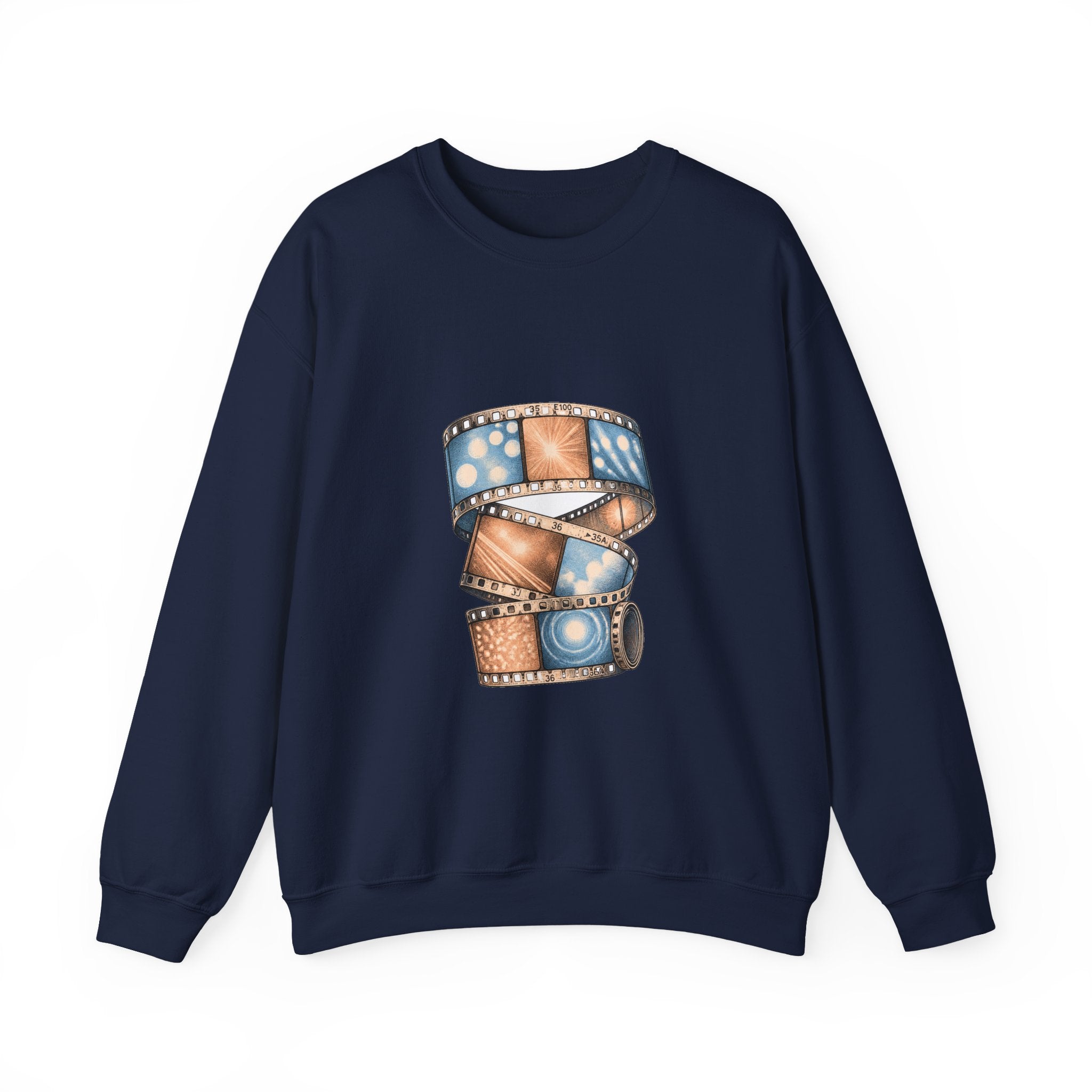 Matching Couple Sweatshirt - Camera & Film Matching Couple Crewneck Sweatshirt Vintage Art His Hers Wedding Gift - Design B