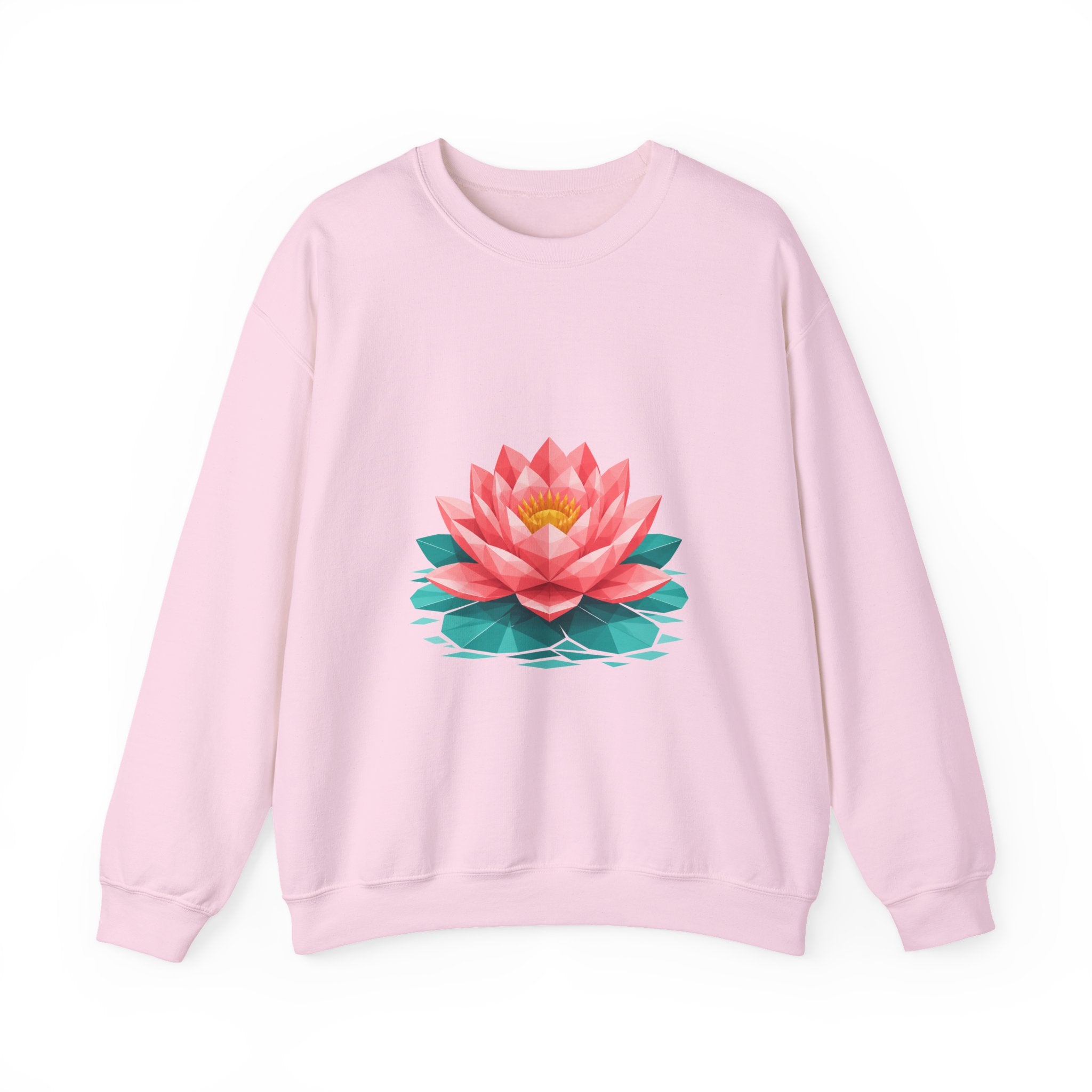 Matching Couple Sweatshirt - Open & Closed Lotus Matching Couple Premium Fleece Sweatshirt Geometric Art His Hers Love Gift - Design A