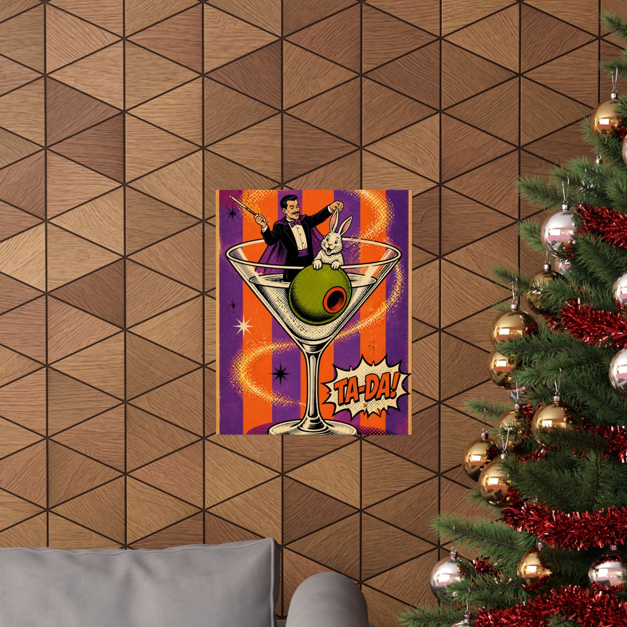 Martini Magician Wall Art Poster 18×24 Pop Art Living Room Decor Maximalist Print