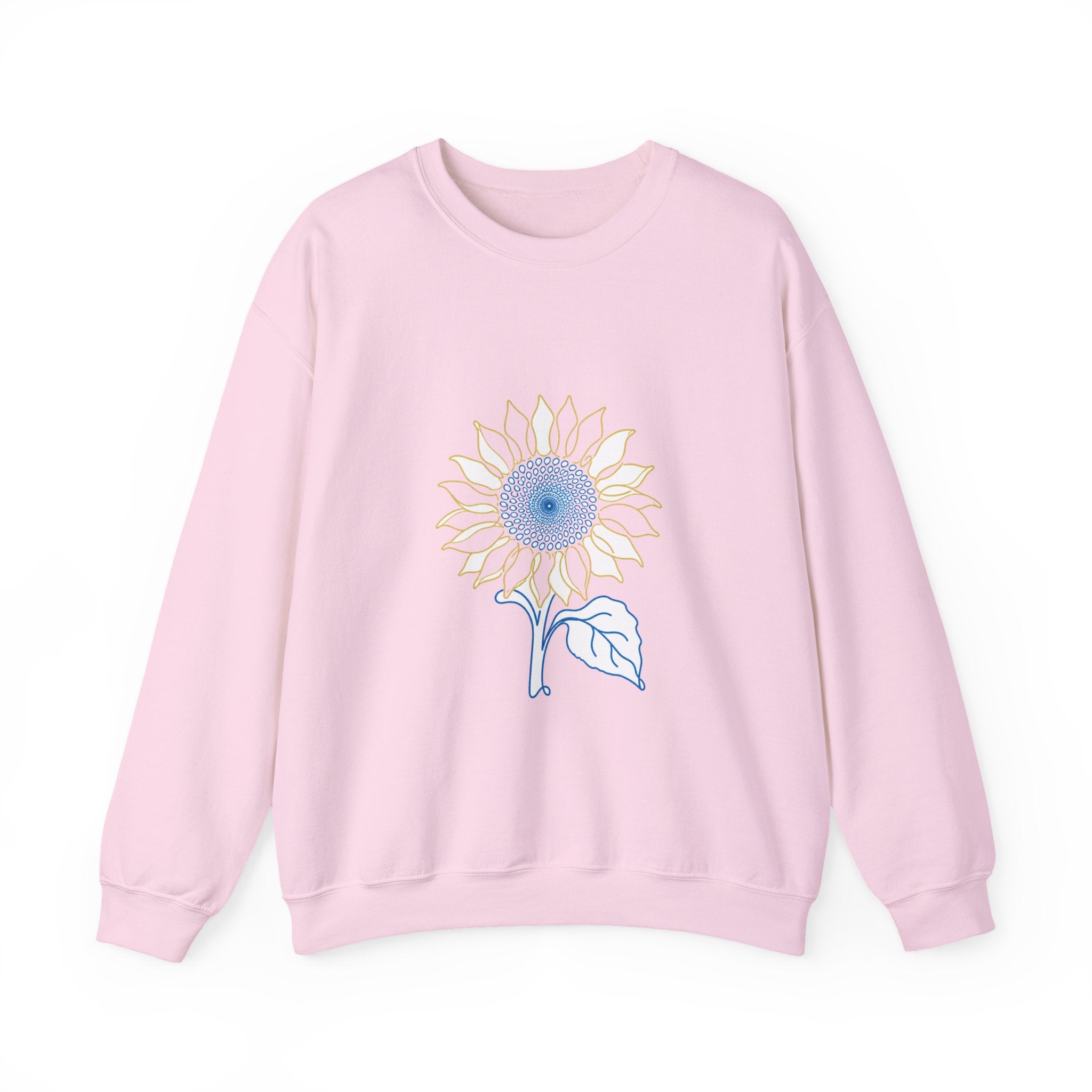 Matching Couple Sweatshirt - Sunflower & Moonflower Matching Couple Crewneck Sweatshirt Minimalist Art His Hers Valentine Gift - Design A