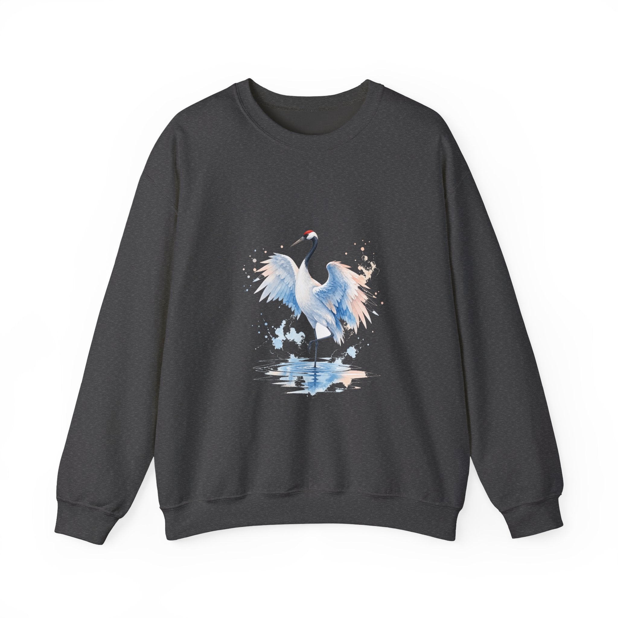 Matching Couple Sweatshirt - Tiger & Crane Matching Couple Comfort Colors Crew Watercolor Art His Hers Birthday Gift - Design B