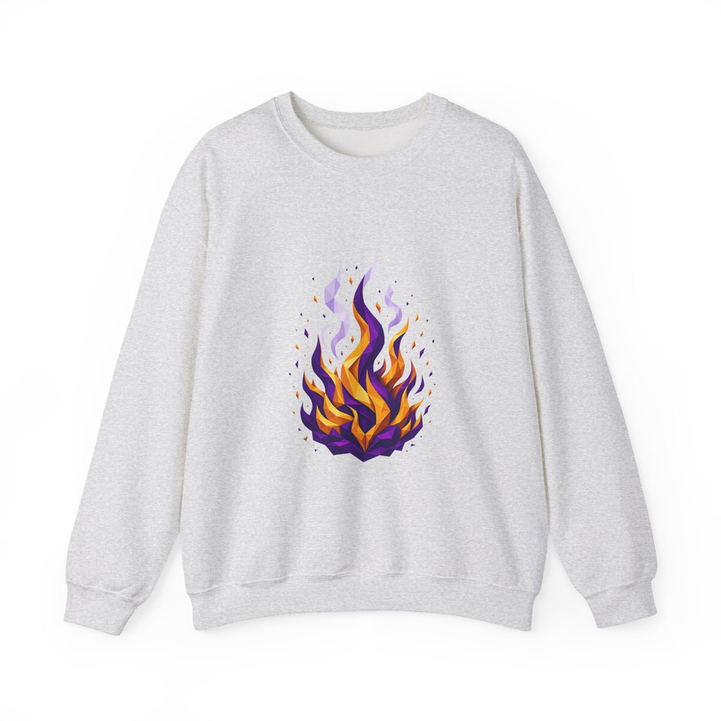 Matching Couple Sweatshirt - Wildfire & Waterfall Matching Couple Comfort Colors Crew Geometric Art His Hers Love Gift - Design A