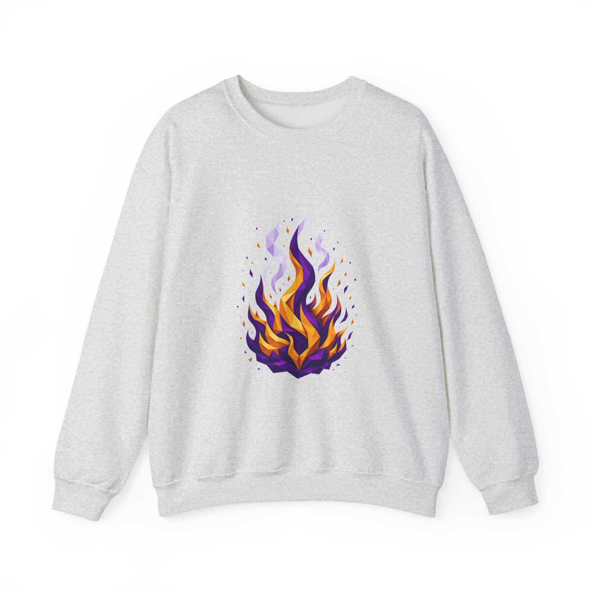 Matching Couple Sweatshirt - Wildfire & Waterfall Matching Couple Comfort Colors Crew Geometric Art His Hers Love Gift - Design A