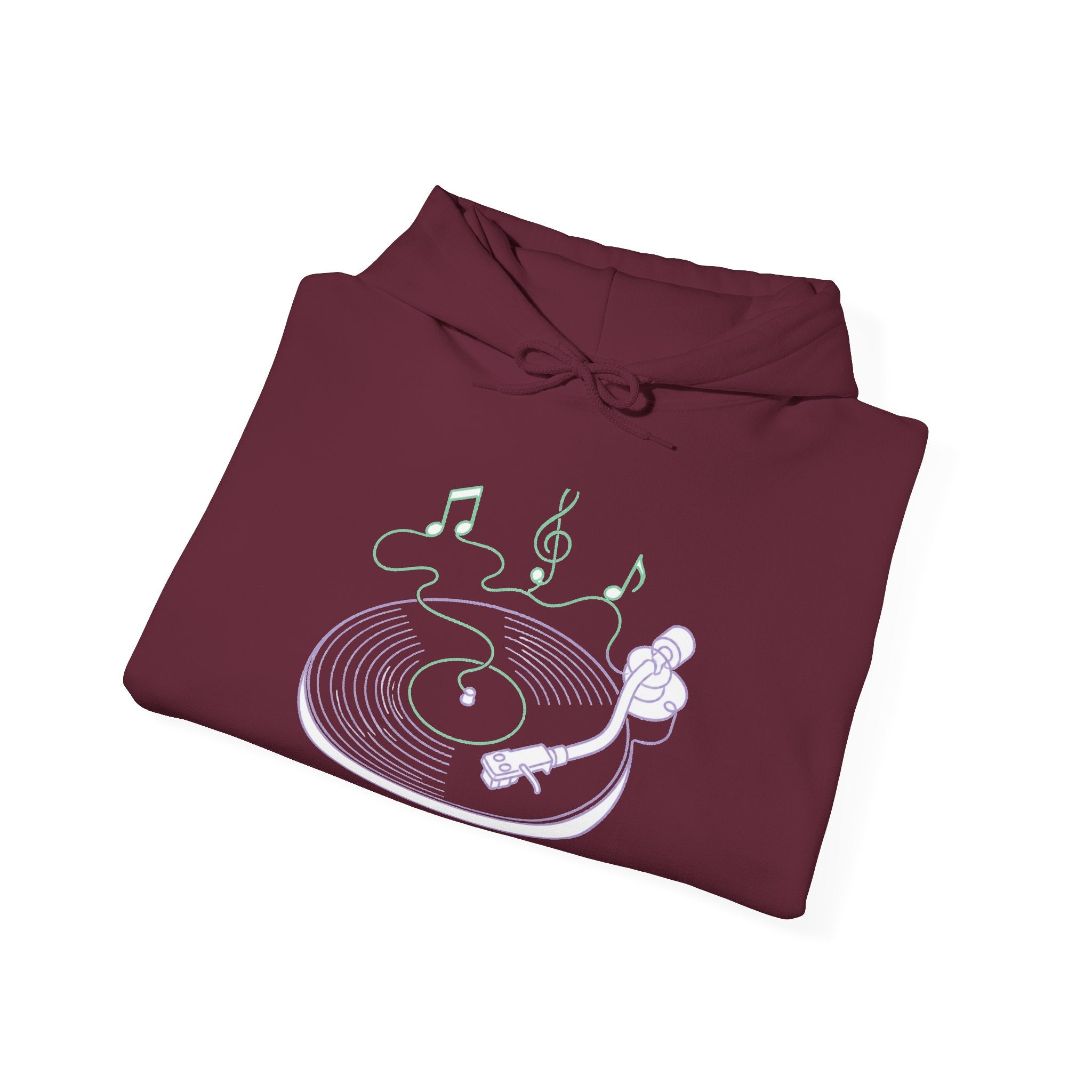 Matching Couple Sweatshirt - Vinyl & Cassette Matching Couple Hooded Sweatshirt Minimalist Art His Hers Valentine Gift - Design A