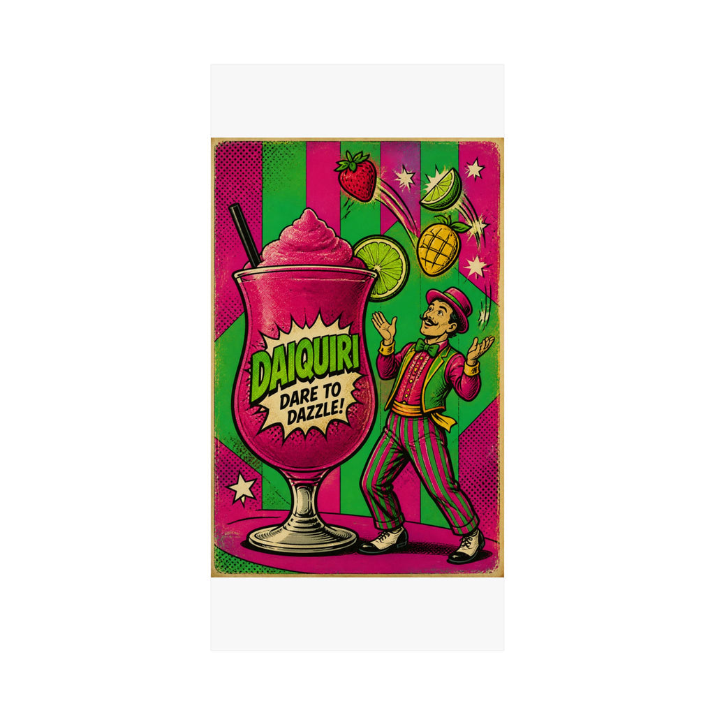 Daiquiri Fruit Juggler Wall Art Poster 24×36 Pop Art Restaurant Decor Maximalist Print