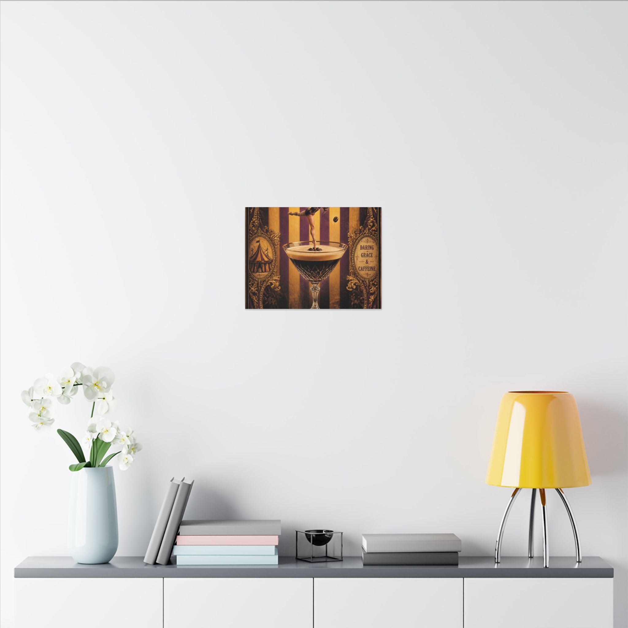 Espresso Martini Acrobat Wall Art Canvas 16×20 Baroque Home Office Decor Maximalist Print