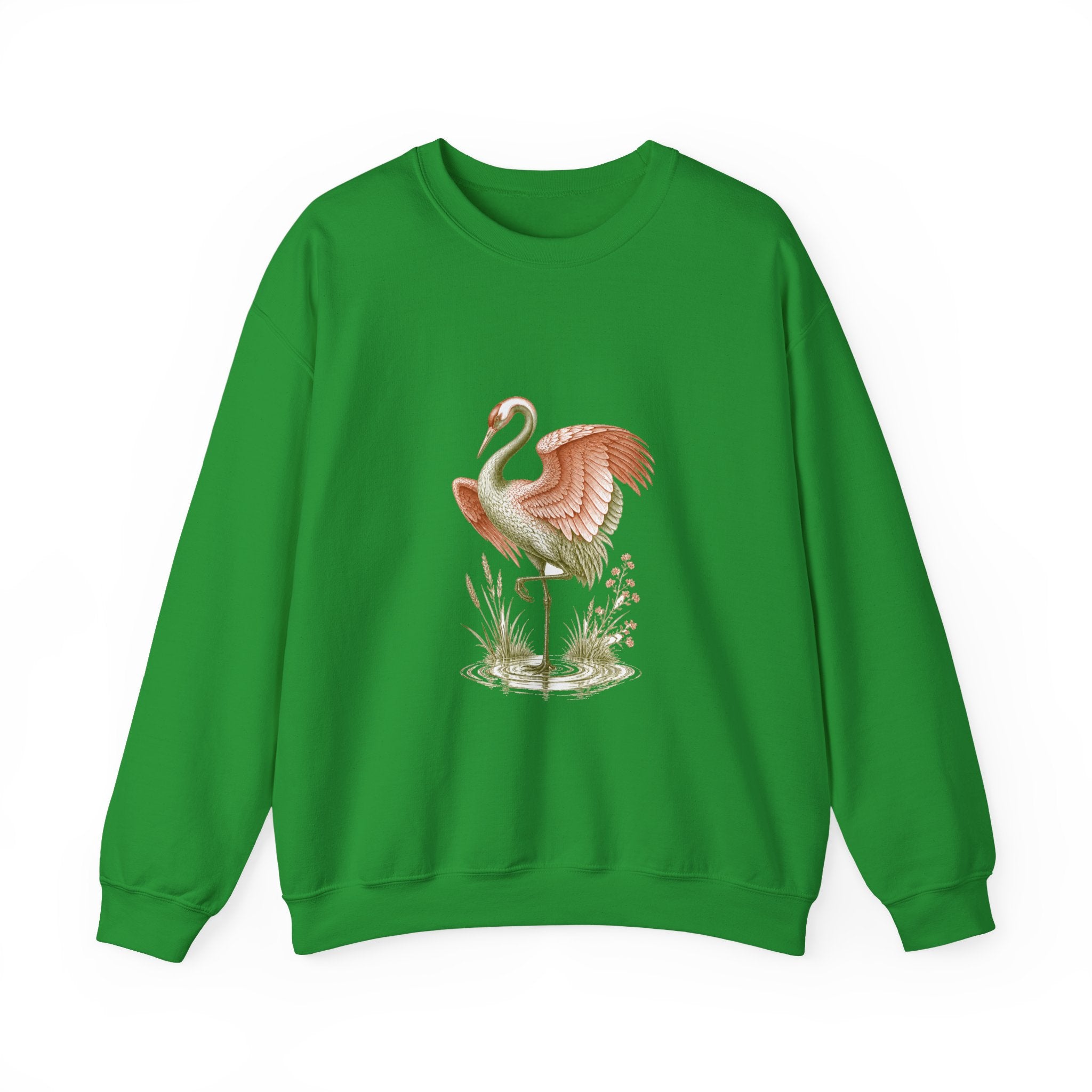 Matching Couple Sweatshirt - Tiger & Crane Matching Couple Premium Fleece Sweatshirt Vintage Art His Hers Honeymoon Gift - Design B