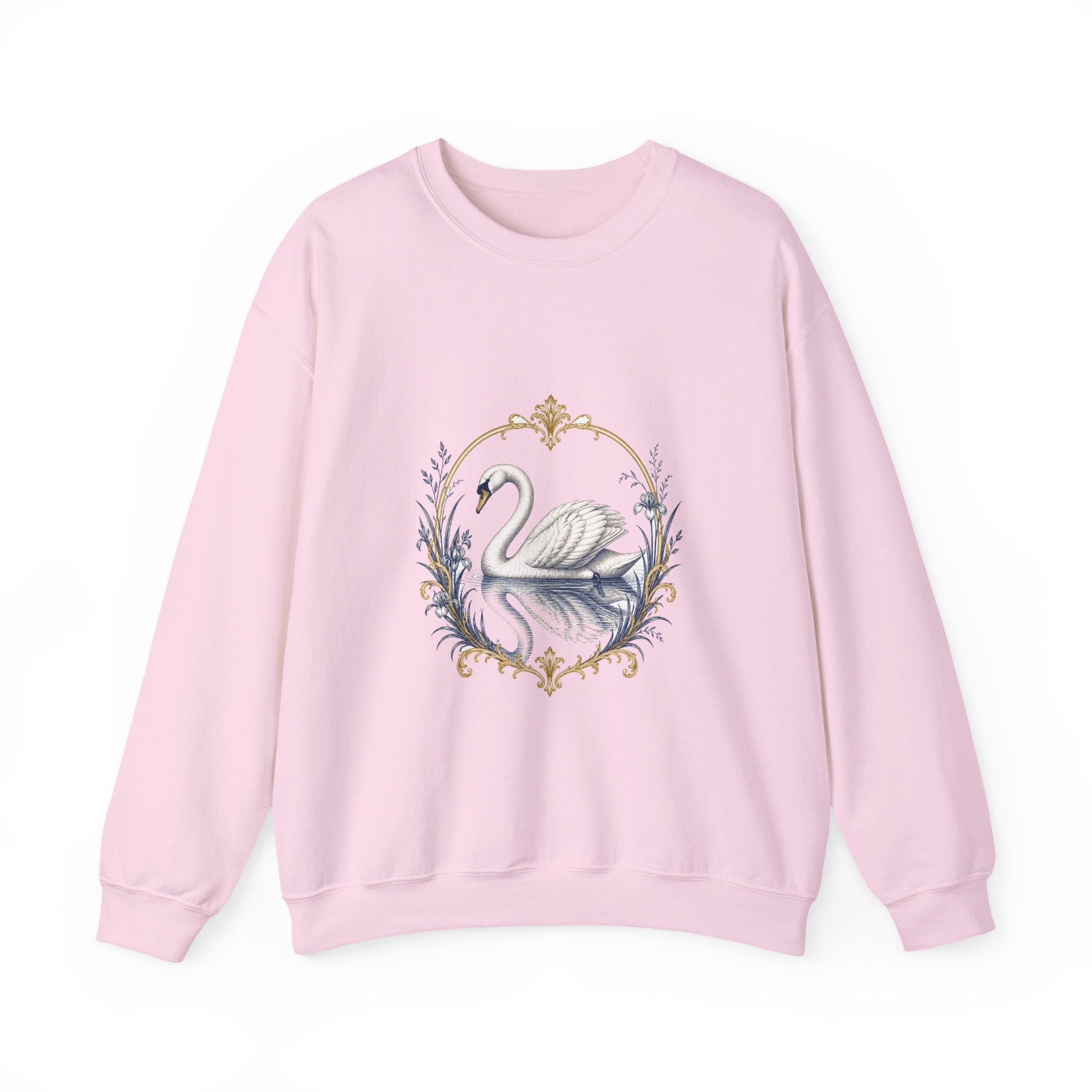 Matching Couple Sweatshirt - Raven & Swan Matching Couple Premium Fleece Sweatshirt Vintage Art His Hers Honeymoon Gift - Design B