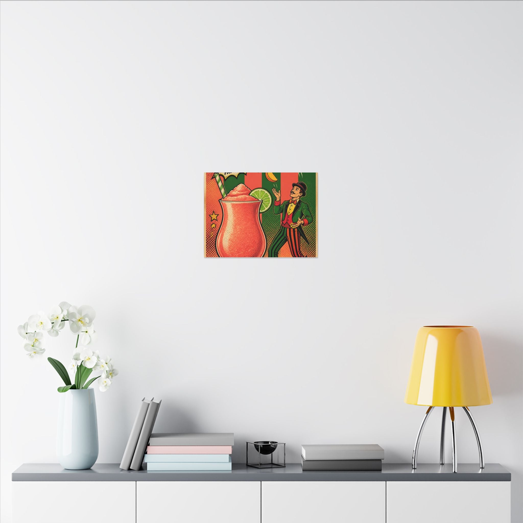 Daiquiri Fruit Juggler Wall Art Canvas 16×20 Pop Art Living Room Decor Maximalist Print