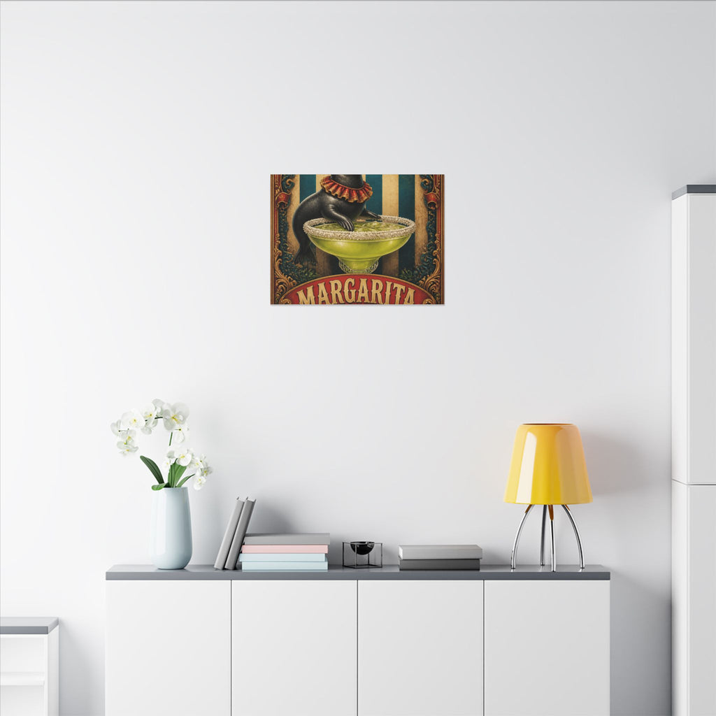 Margarita Balancing Seal Wall Art Canvas 24×36 Baroque Studio Decor Maximalist Print