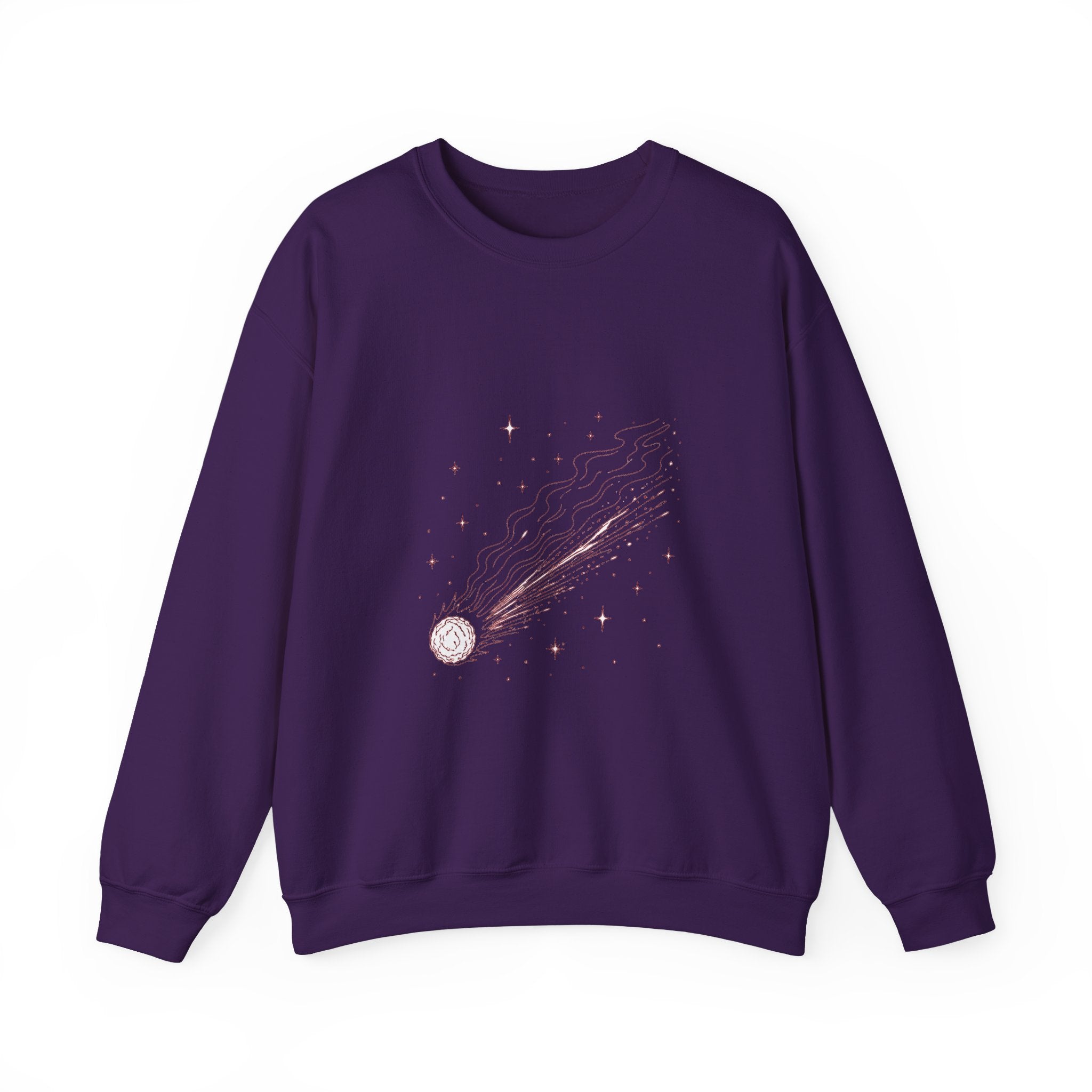 Matching Couple Sweatshirt - Comet & Asteroid Matching Couple Comfort Colors Crew Minimalist Art His Hers Christmas Gift - Design A
