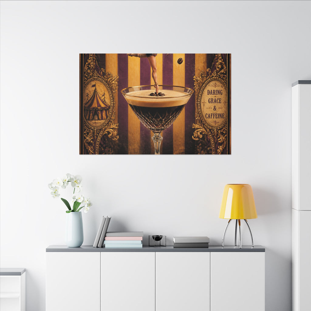 Espresso Martini Acrobat Wall Art Canvas 16×20 Baroque Home Office Decor Maximalist Print