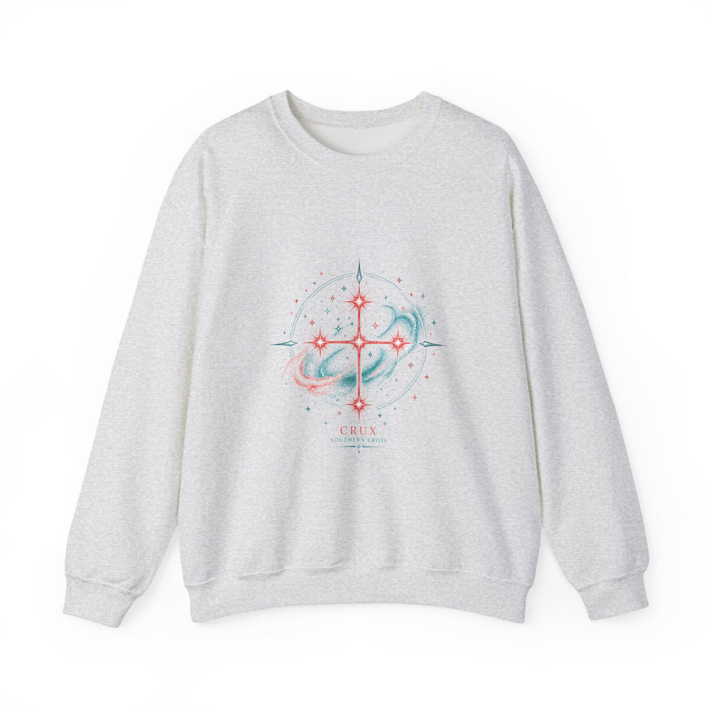 Matching Couple Sweatshirt - Aurora & Southern Cross Matching Couple Comfort Colors Crew Hand-Drawn Art His Hers Anniversary Gift - Design B