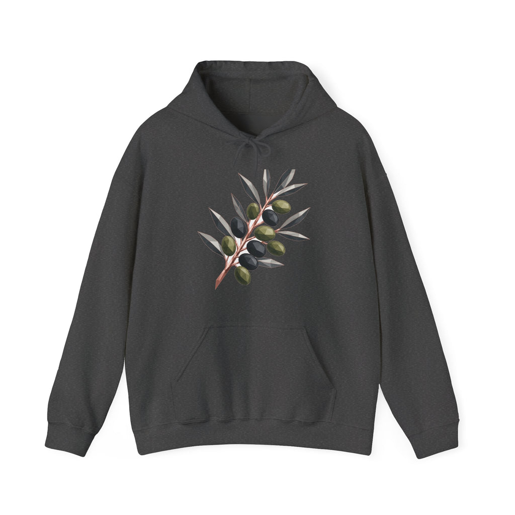 Matching Couple Sweatshirt - Olive Branch & Fig Matching Couple Hooded Sweatshirt Geometric Art His Hers Couple Gift - Design A