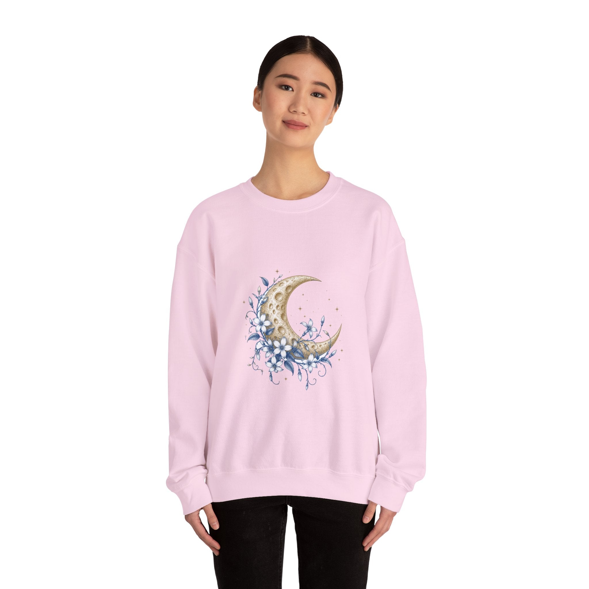 Matching Couple Sweatshirt - Sun & Moon Matching Couple Premium Fleece Sweatshirt Vintage Art His Hers Honeymoon Gift - Design A