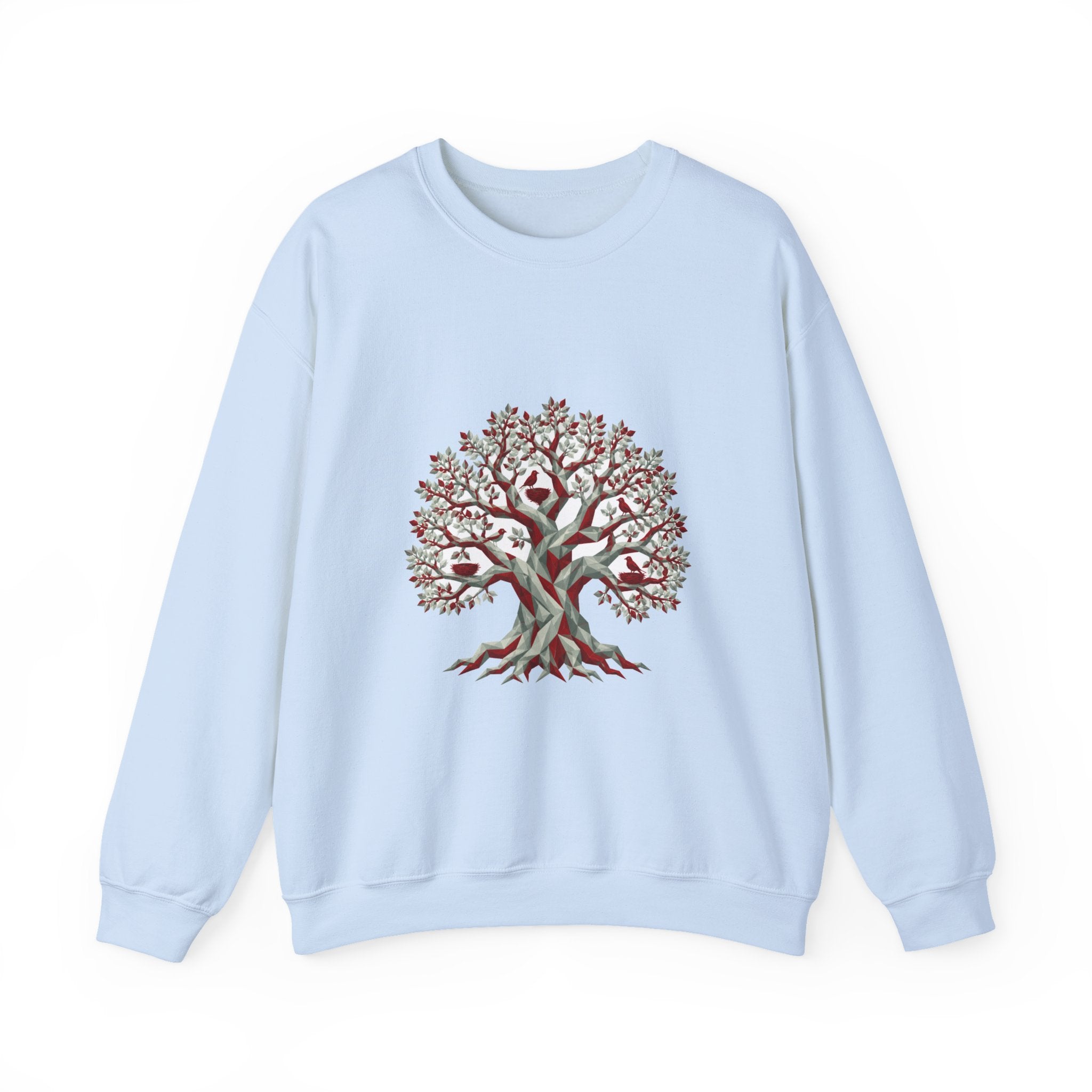 Matching Couple Sweatshirt - Ancient Oak & Deep Roots Matching Couple Comfort Colors Crew Geometric Art His Hers Love Gift - Design A