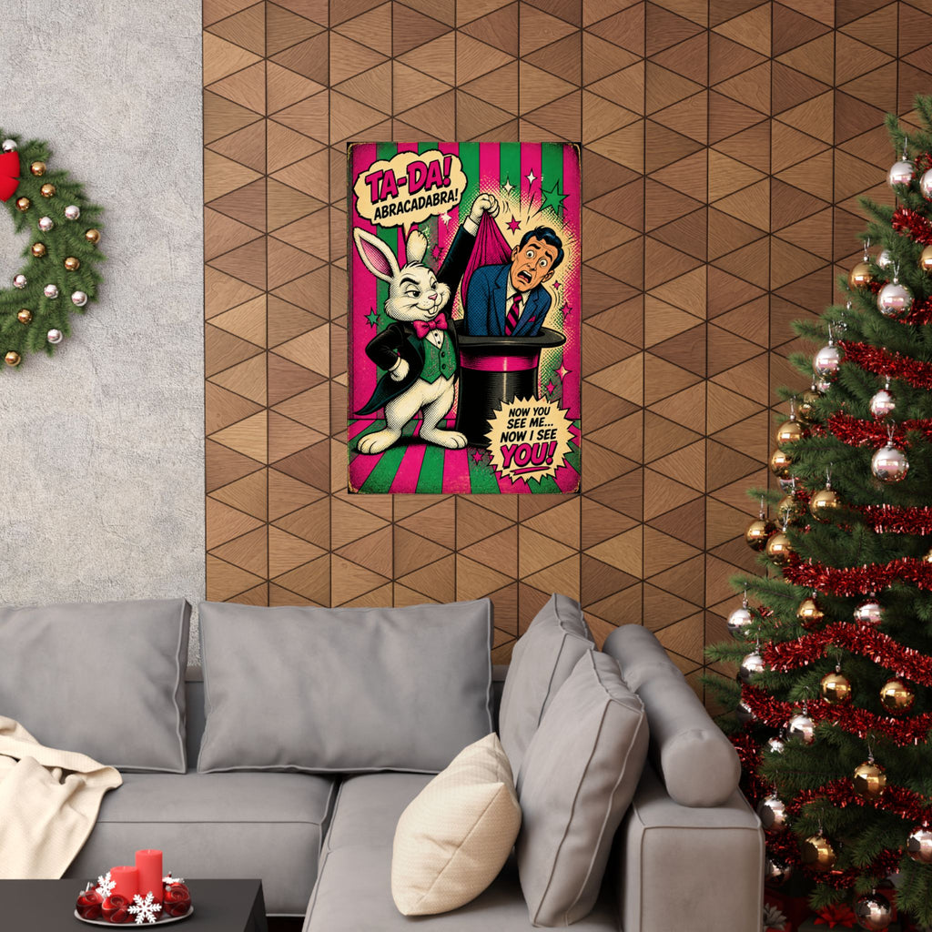 Magic Hat Rabbit Wall Art Poster 24×36 Pop Art Restaurant Decor Maximalist Print