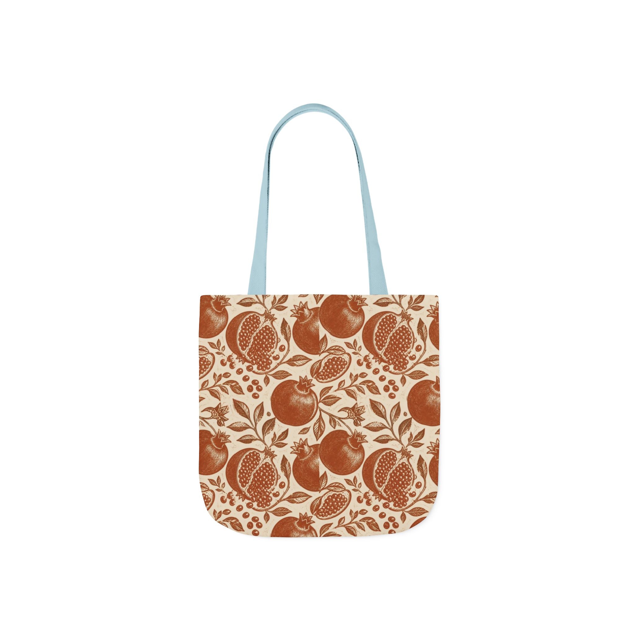 Split Pomegranates Canvas Tote Bag Mediterranean Kitchen Linocut Design Italian Cottagecore Gift