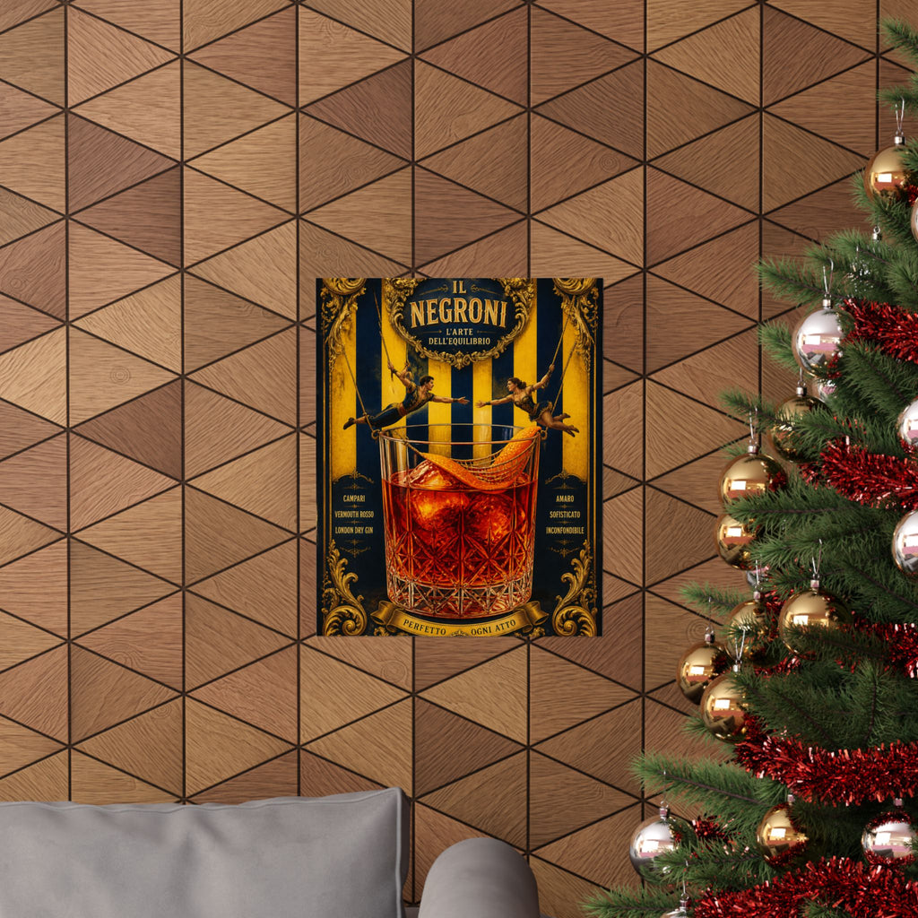 Negroni Trapeze Act Wall Art Poster 18×24 Baroque Home Office Decor Maximalist Print