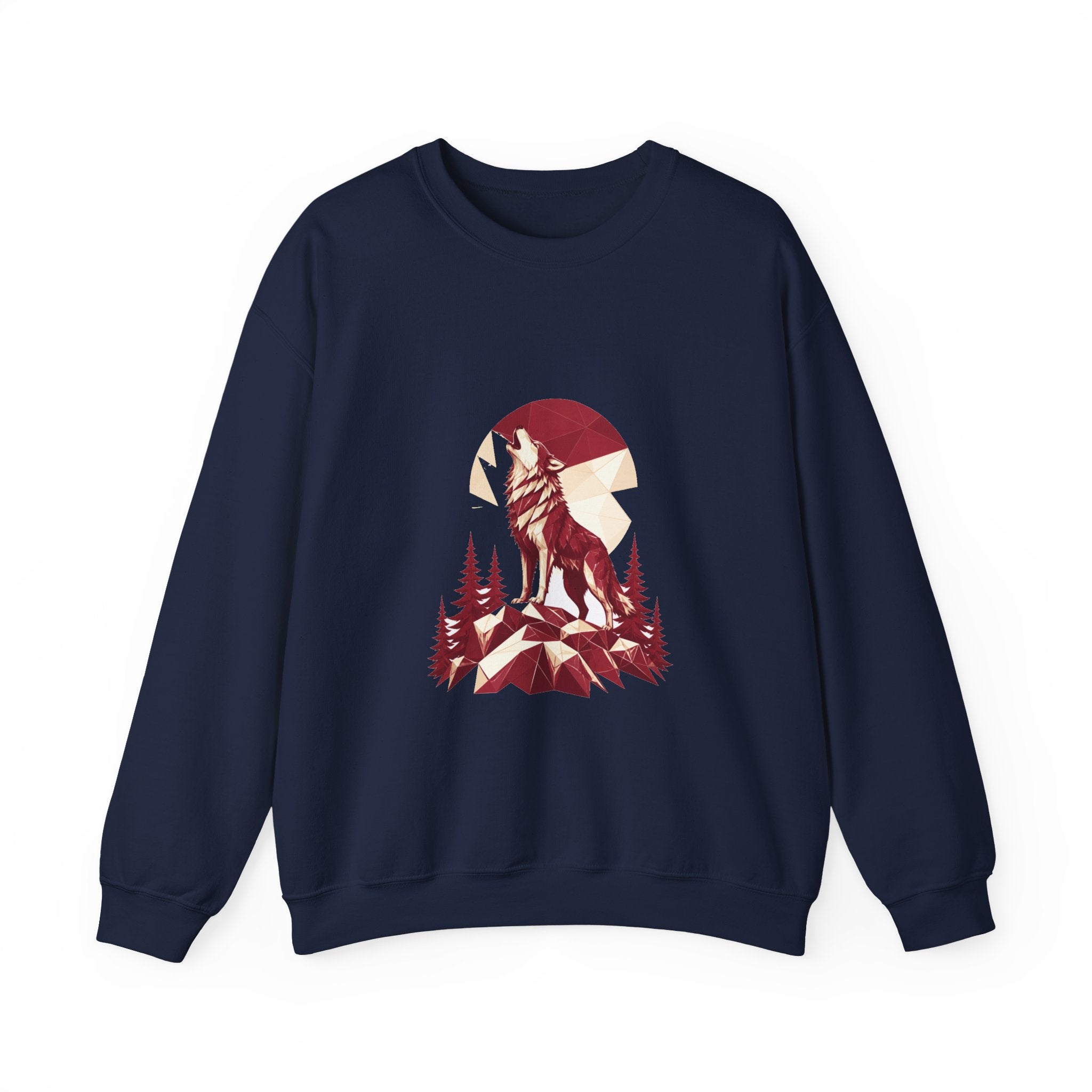 Matching Couple Sweatshirt - Wolf & Dove Matching Couple Comfort Colors Crew Geometric Art His Hers Love Gift - Design A