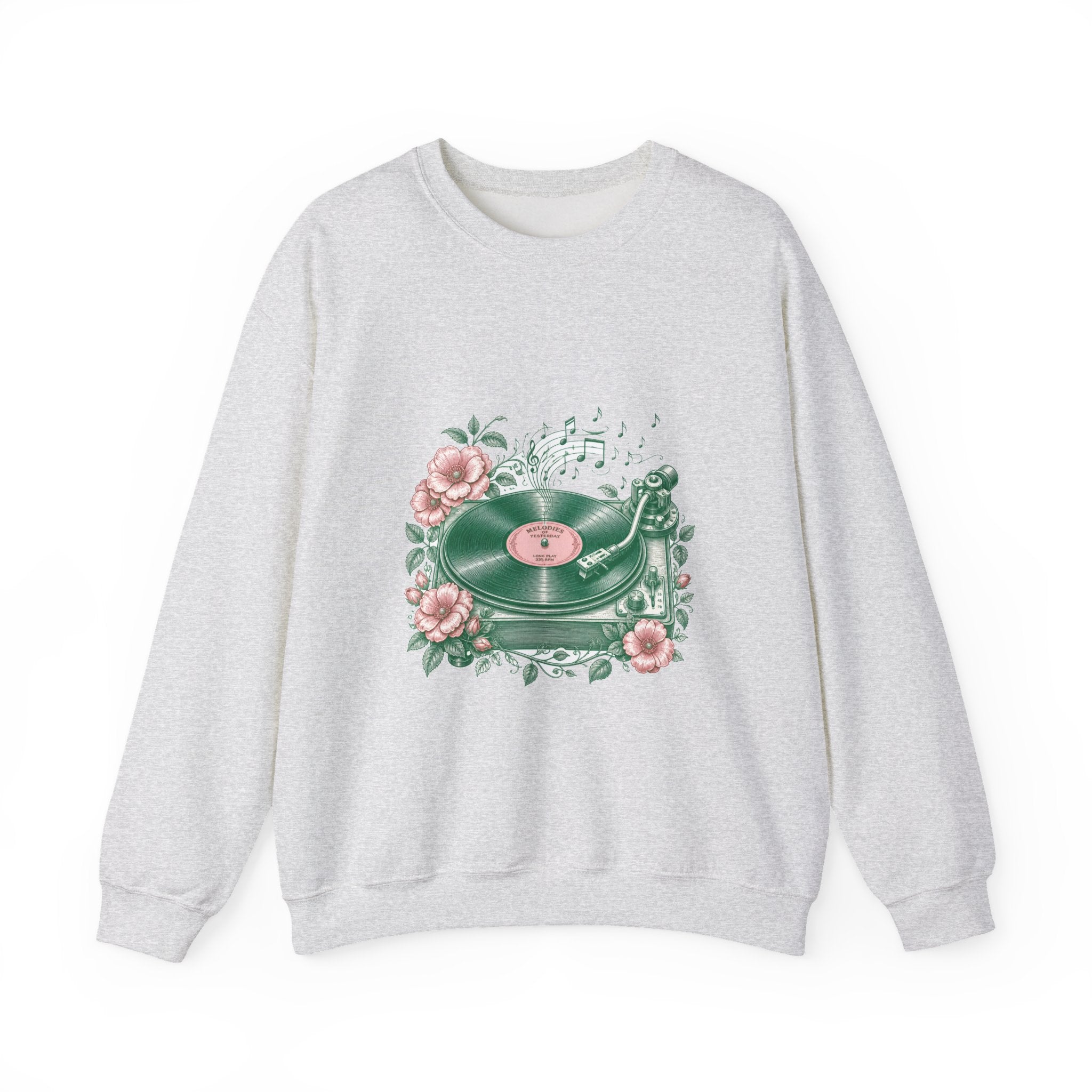 Matching Couple Sweatshirt - Vinyl & Cassette Matching Couple Comfort Colors Crew Vintage Art His Hers Honeymoon Gift - Design A