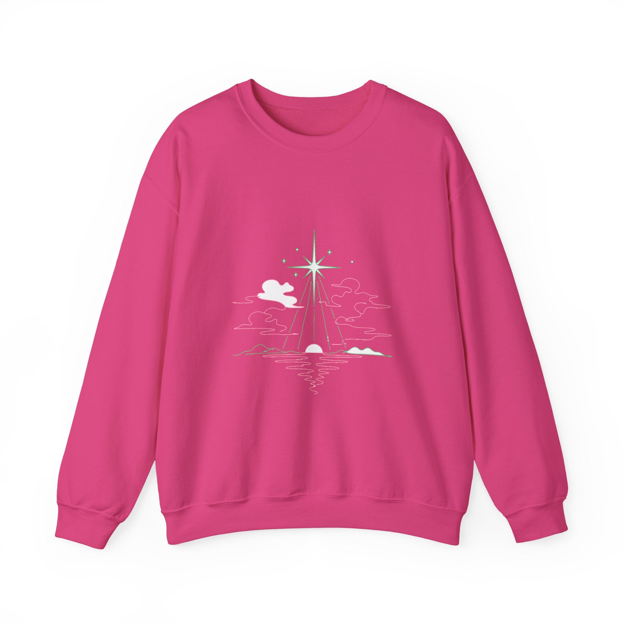Matching Couple Sweatshirt - Evening & Morning Star Matching Couple Comfort Colors Crew Minimalist Art His Hers Christmas Gift - Design A