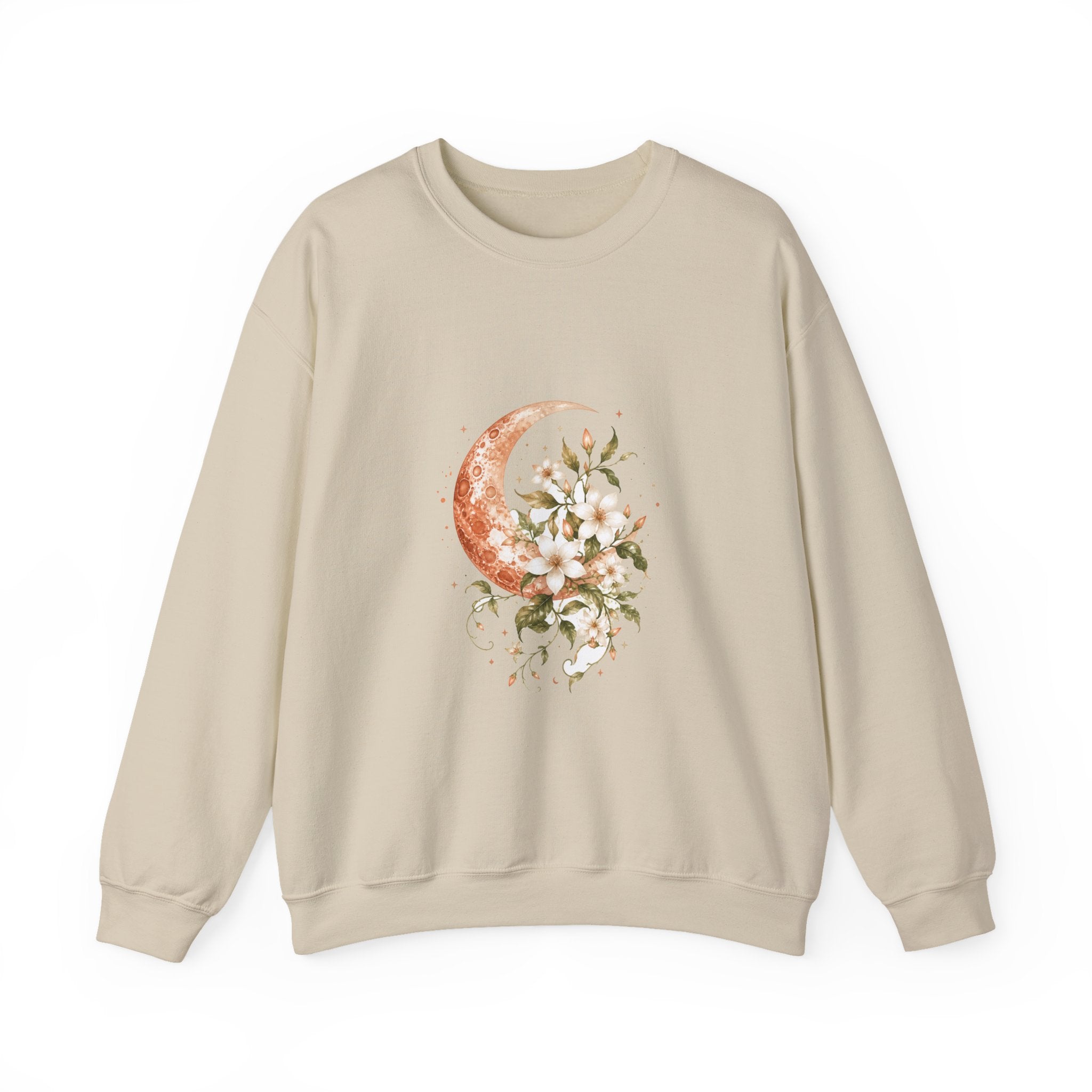 Matching Couple Sweatshirt - Sun & Moon Matching Couple Comfort Colors Crew Watercolor Art His Hers Birthday Gift - Design A