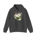 Matching Couple Sweatshirt - Sunflower & Moonflower Matching Couple Hooded Sweatshirt Watercolor Art His Hers Engagement Gift - Design B