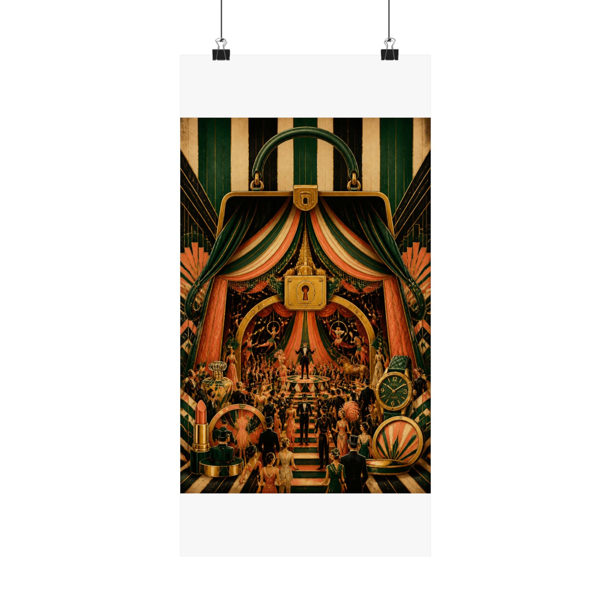 Handbag Big Top Wall Art Poster 18×24 Art Deco Entryway Decor Maximalist Print