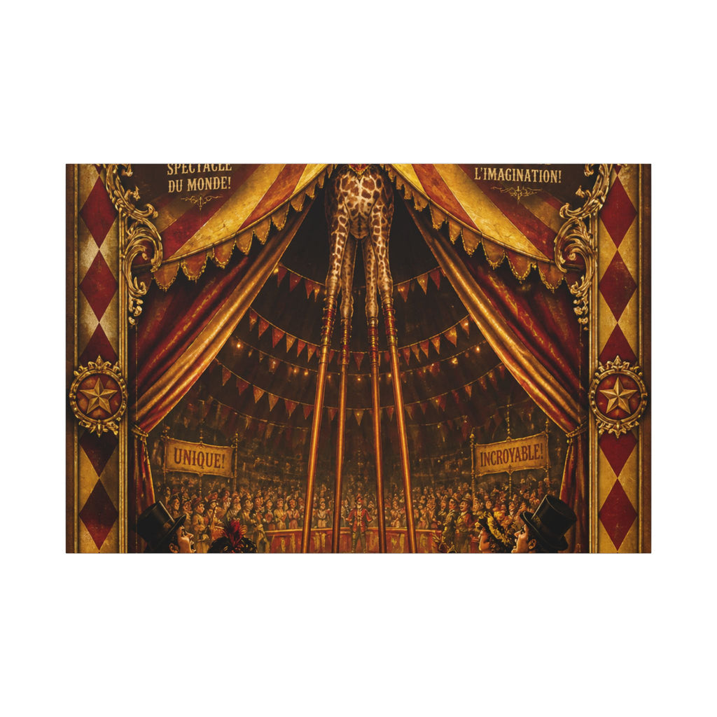 Giraffe on Stilts Wall Art Canvas 16×20 Baroque Home Office Decor Maximalist Print
