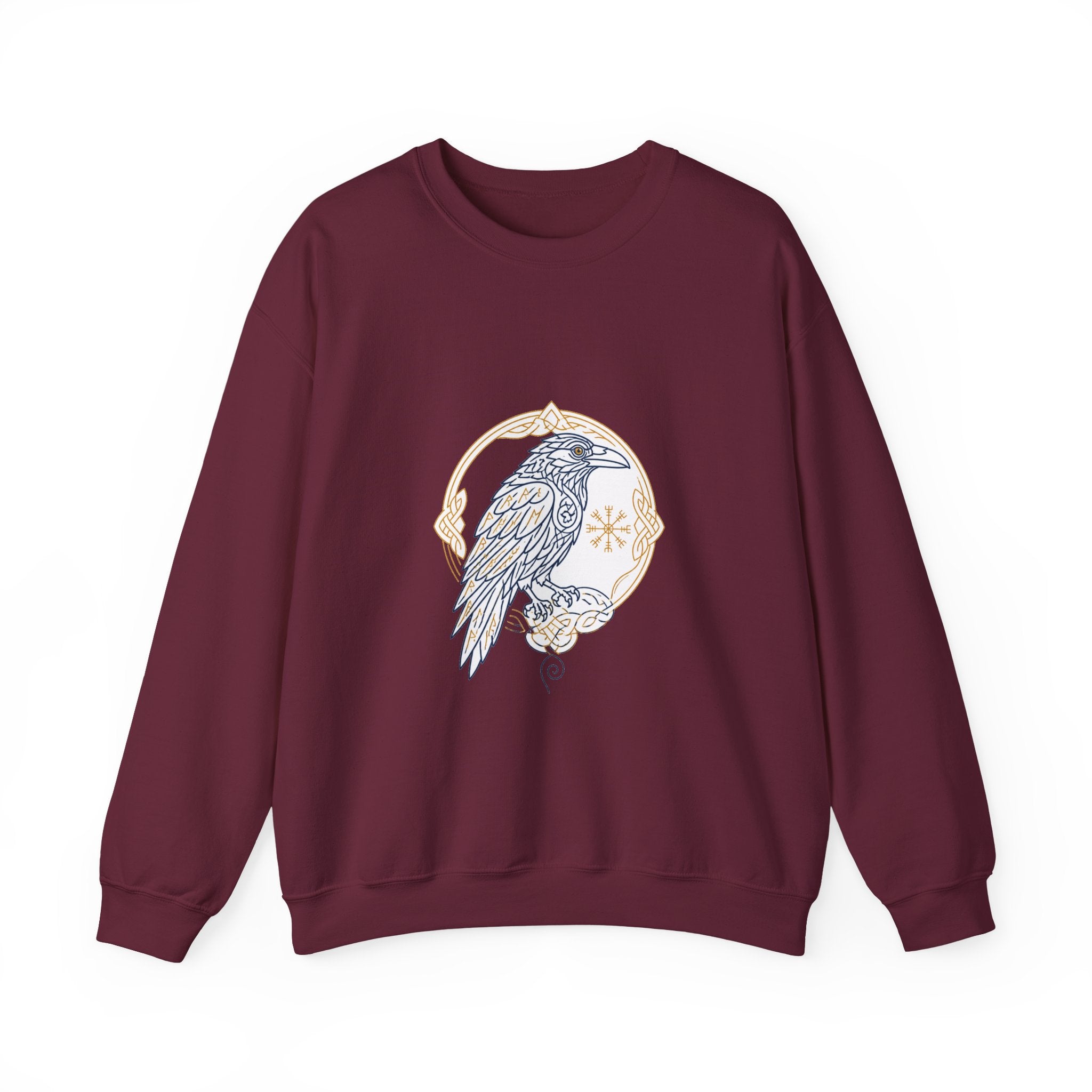 Matching Couple Sweatshirt - Huginn & Muninn Matching Couple Premium Fleece Sweatshirt Minimalist Art His Hers Christmas Gift - Design A