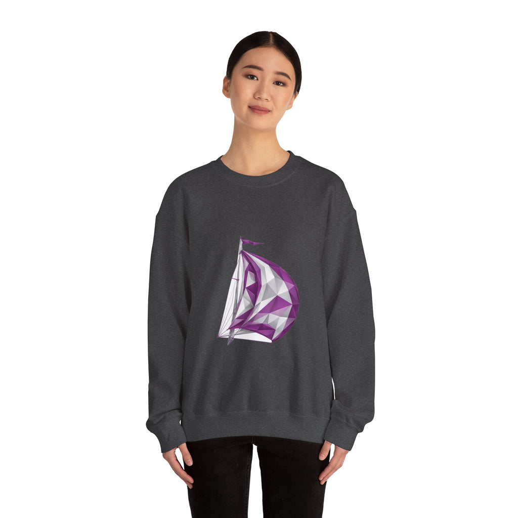 Matching Couple Sweatshirt - Anchor & Sail Matching Couple Comfort Colors Crew Geometric Art His Hers Love Gift - Design B