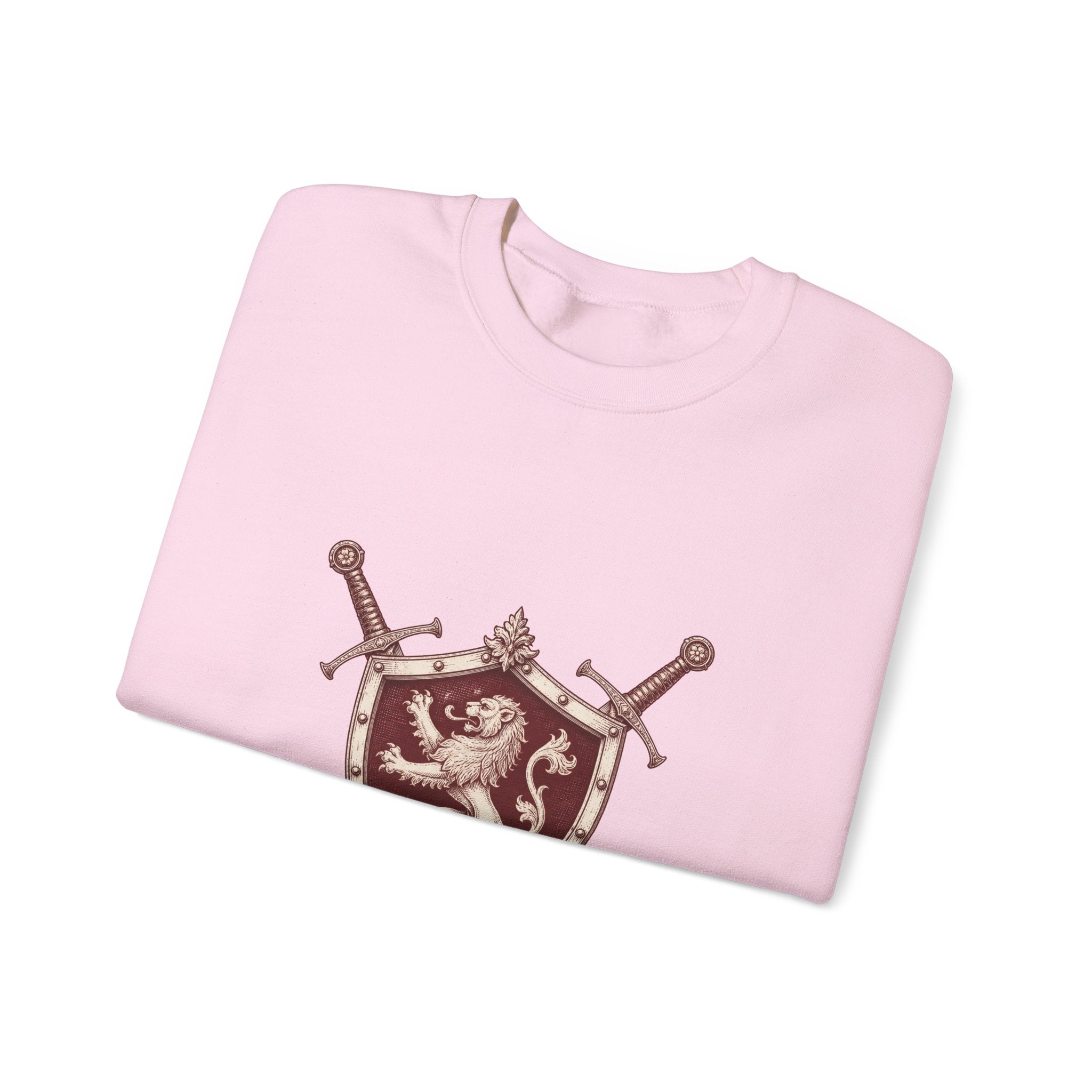 Matching Couple Sweatshirt - Crown & Shield Matching Couple Crewneck Sweatshirt Vintage Art His Hers Wedding Gift - Design B