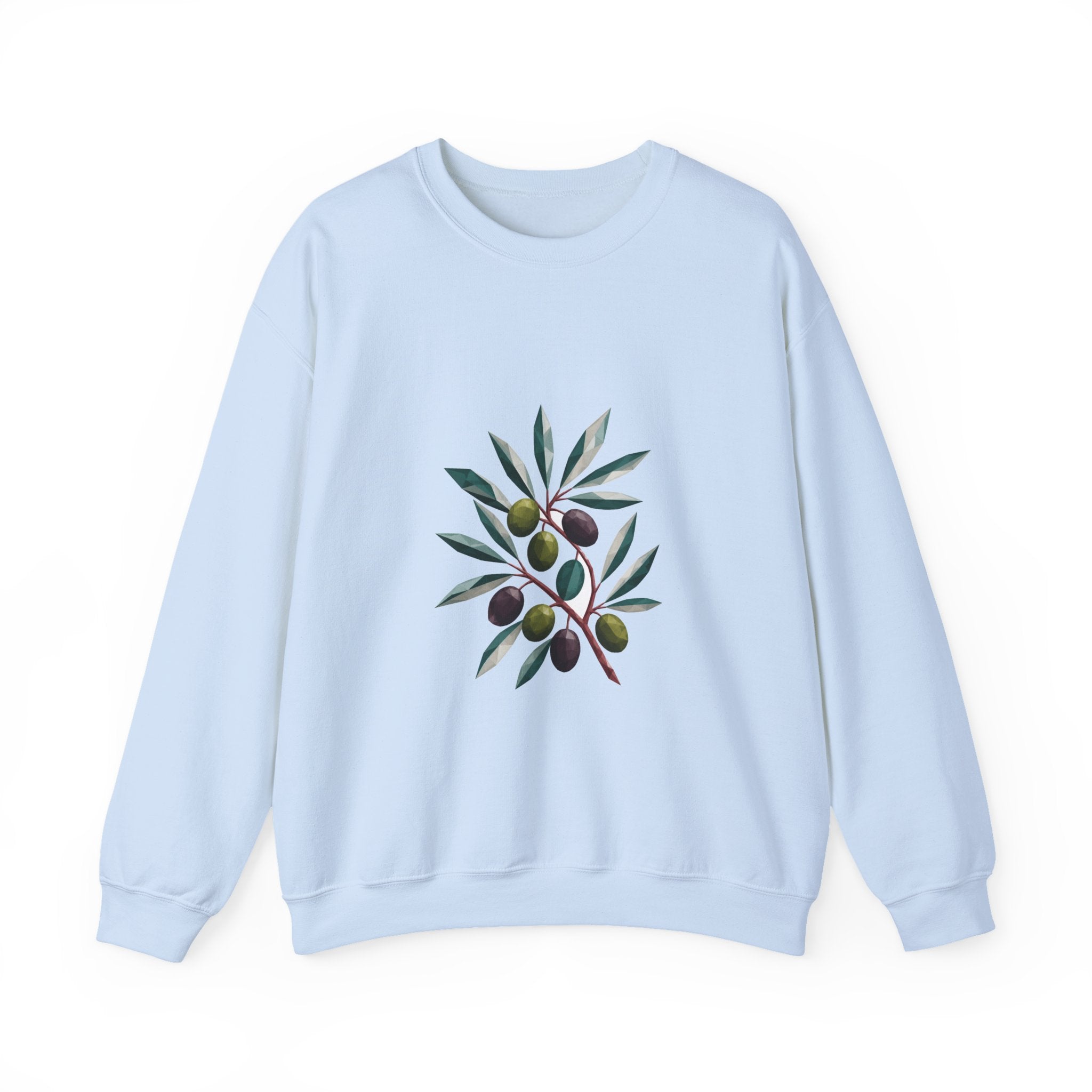 Matching Couple Sweatshirt - Olive Branch & Fig Matching Couple Crewneck Sweatshirt Geometric Art His Hers Couple Gift - Design A
