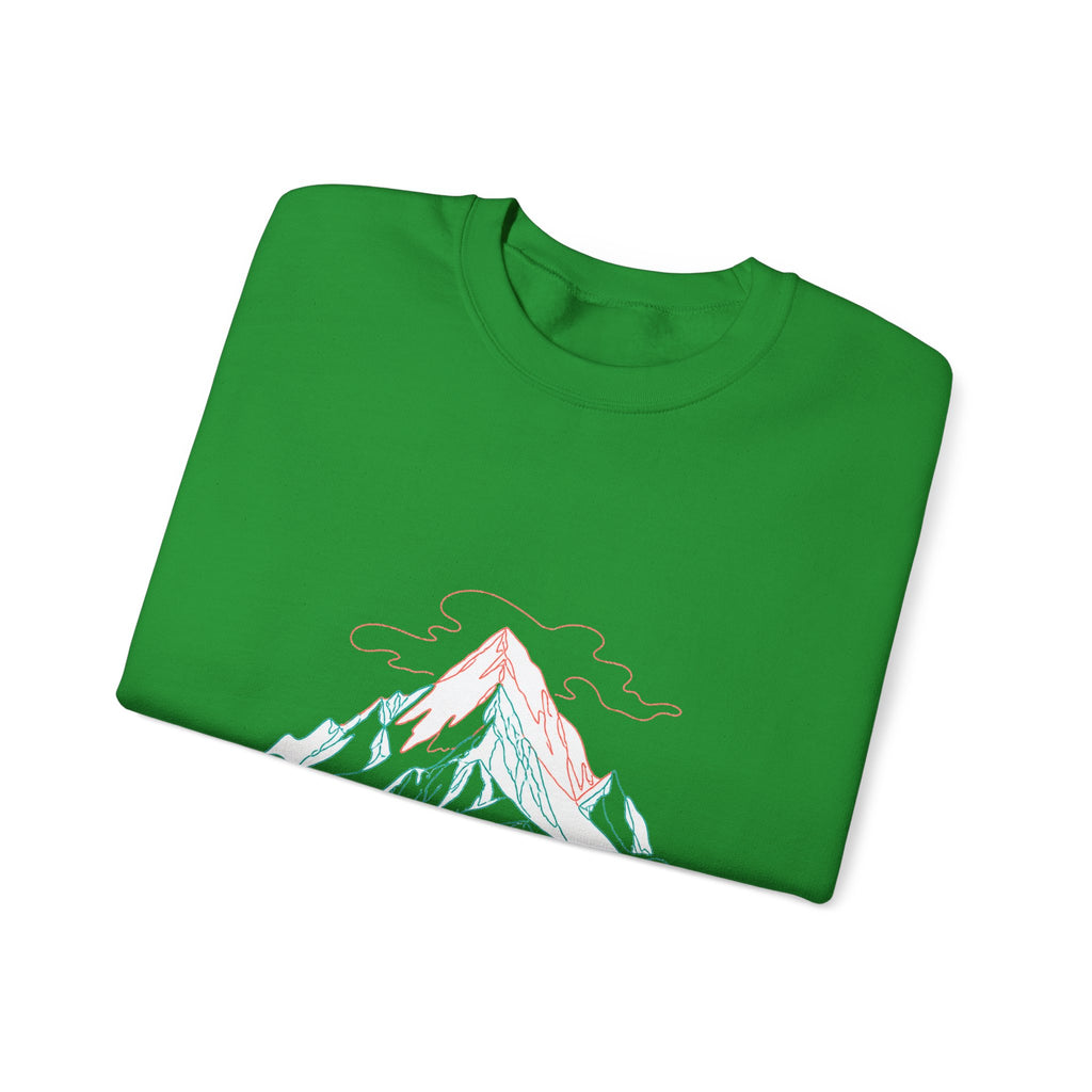 Matching Couple Sweatshirt - Mountain & Ocean Matching Couple Comfort Colors Crew Minimalist Art His Hers Christmas Gift - Design A