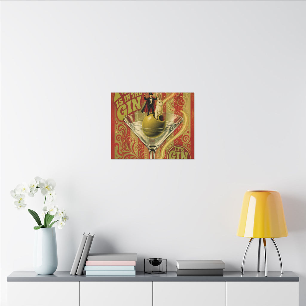 Martini Magician Wall Art Canvas 24×36 Psychedelic Dining Room Decor Maximalist Print