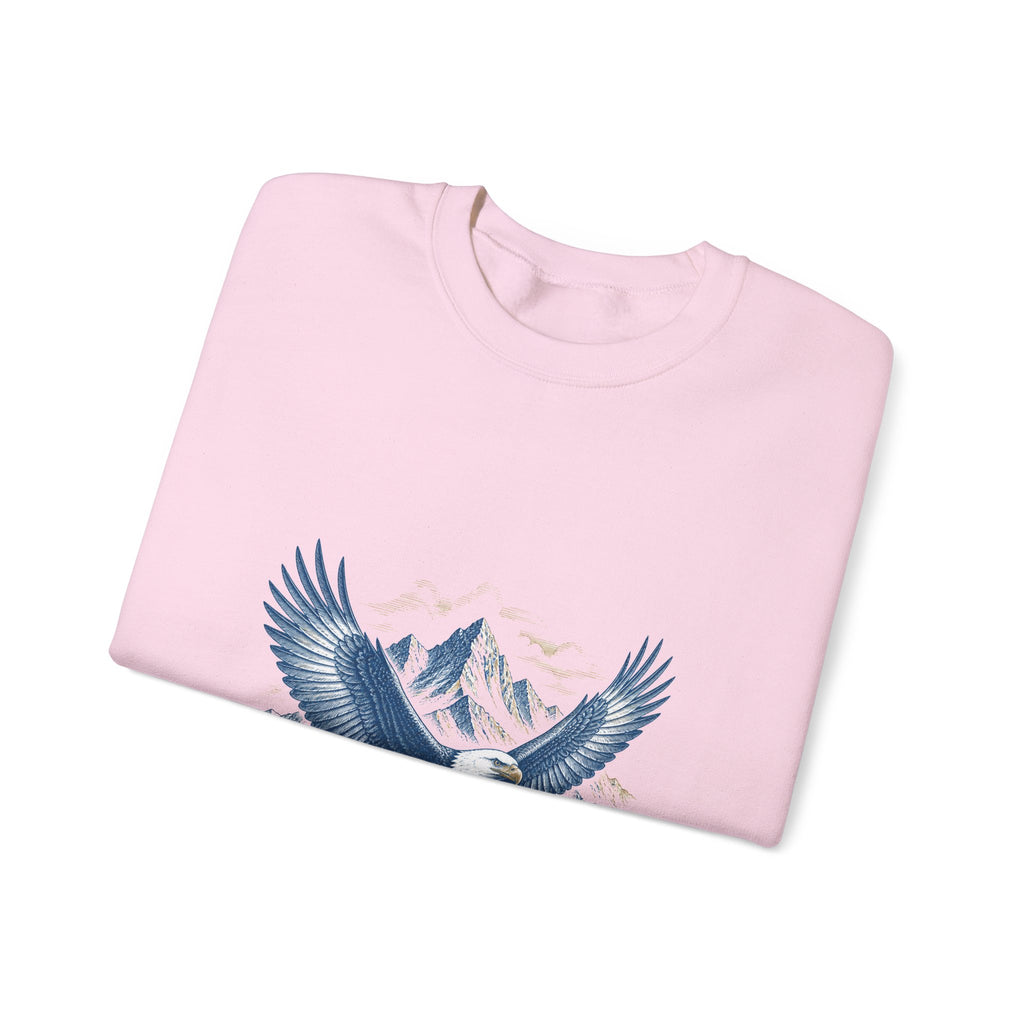 Matching Couple Sweatshirt - Eagle & Whale Matching Couple Comfort Colors Crew Hand-Drawn Art His Hers Anniversary Gift - Design A