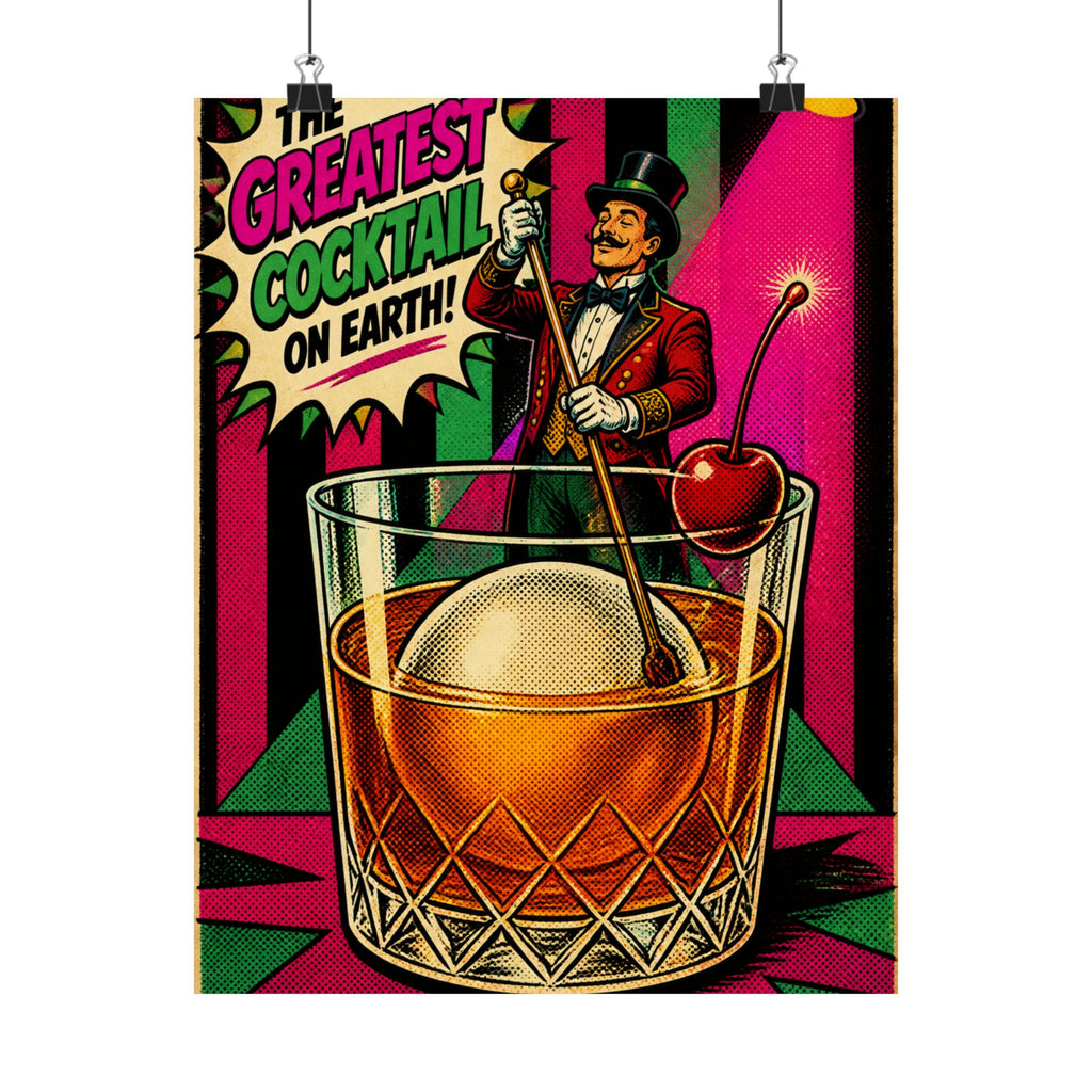 Old Fashioned Ringmaster Wall Art Poster 18×24 Pop Art Living Room Decor Maximalist Print