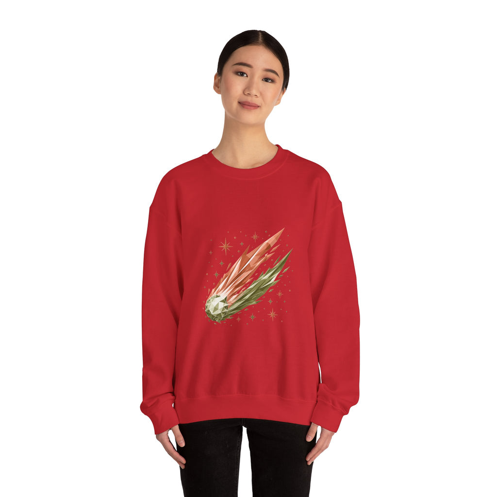Matching Couple Sweatshirt - Comet & Asteroid Matching Couple Crewneck Sweatshirt Geometric Art His Hers Couple Gift - Design A