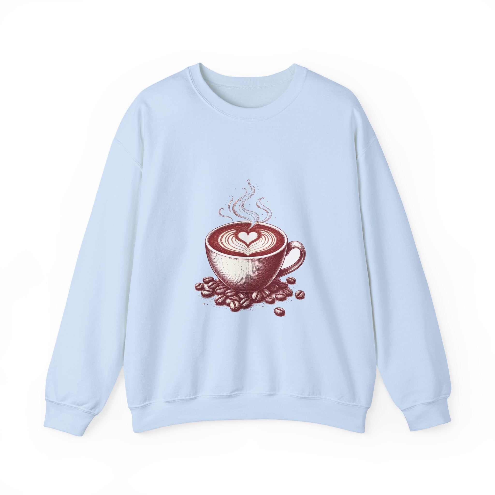 Matching Couple Sweatshirt - Coffee & Tea Matching Couple Comfort Colors Crew Hand-Drawn Art His Hers Anniversary Gift - Design A