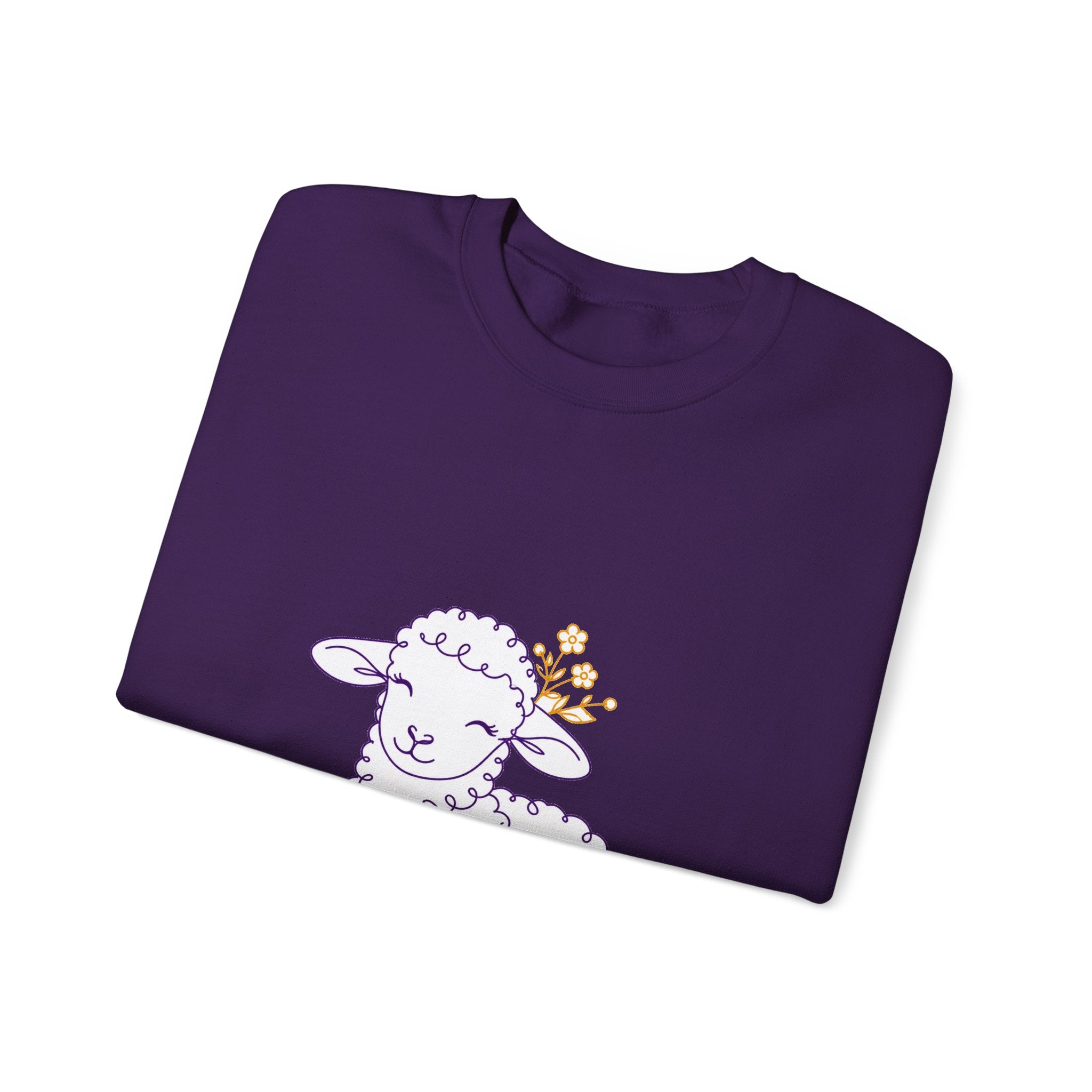 Matching Couple Sweatshirt - Lion & Lamb Matching Couple Comfort Colors Crew Minimalist Art His Hers Christmas Gift - Design B