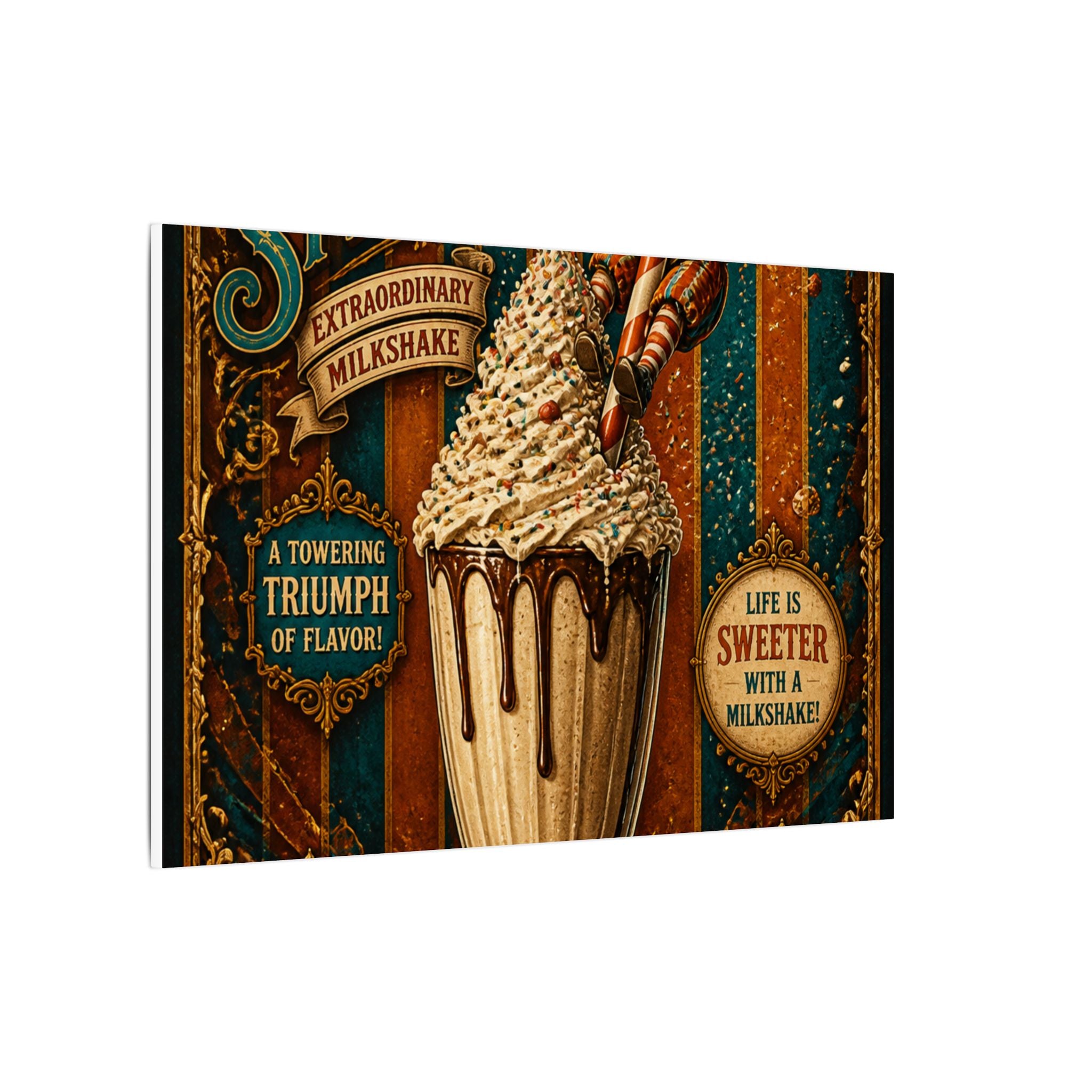 Milkshake Slide Clown Wall Art Canvas 24×36 Baroque Studio Decor Maximalist Print