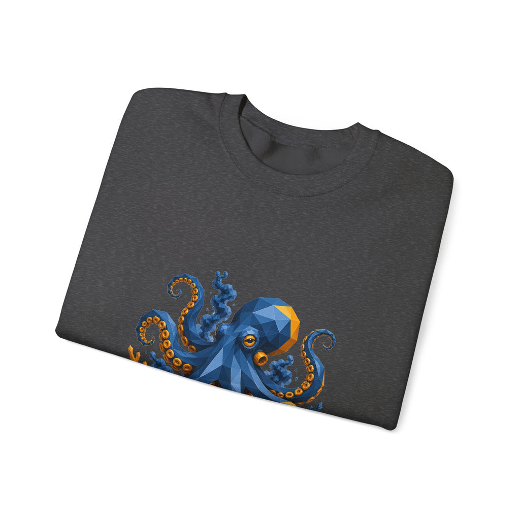 Matching Couple Sweatshirt - Octopus & Jellyfish Matching Couple Comfort Colors Crew Geometric Art His Hers Love Gift - Design A
