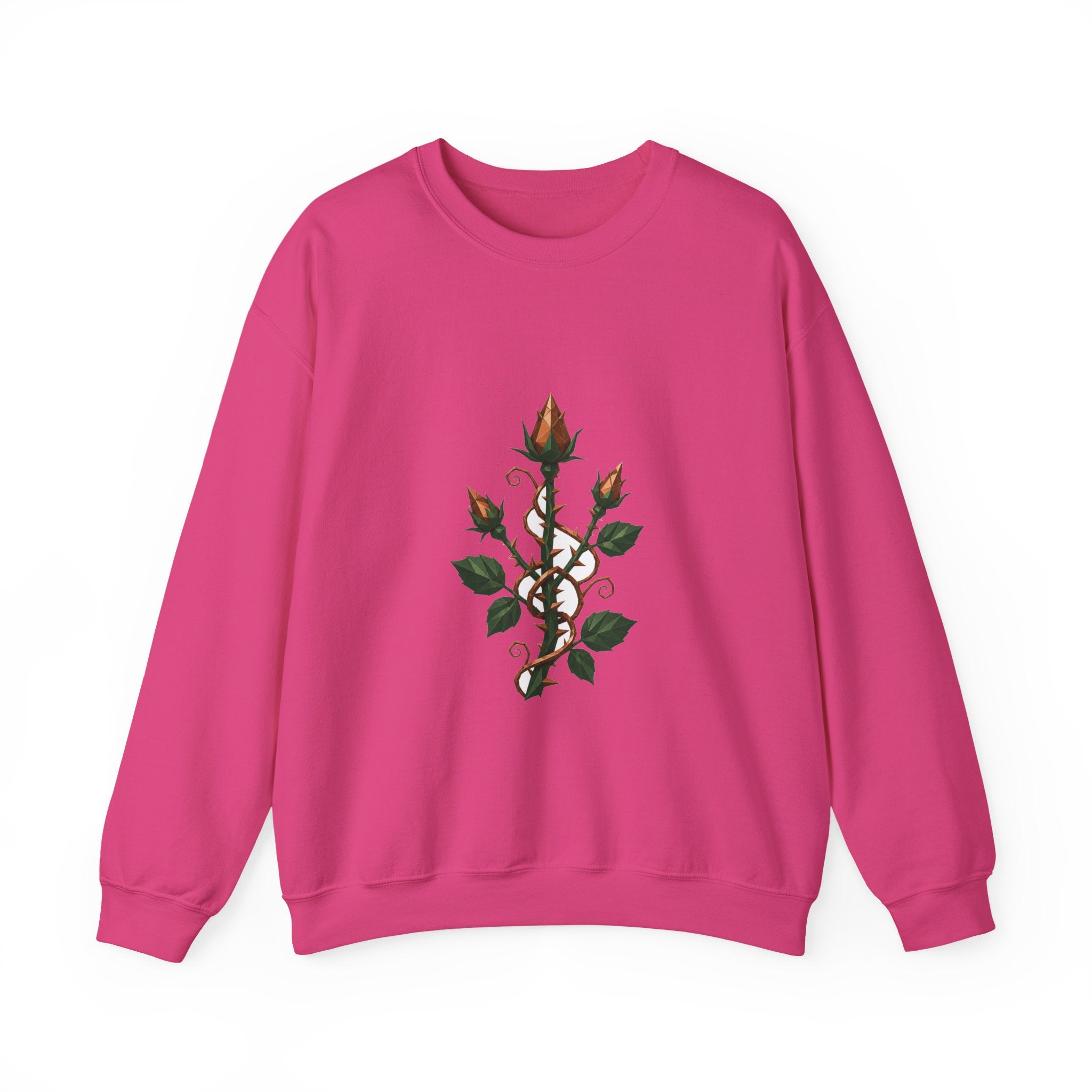 Matching Couple Sweatshirt - Rose & Thorn Matching Couple Premium Fleece Sweatshirt Geometric Art His Hers Love Gift - Design B