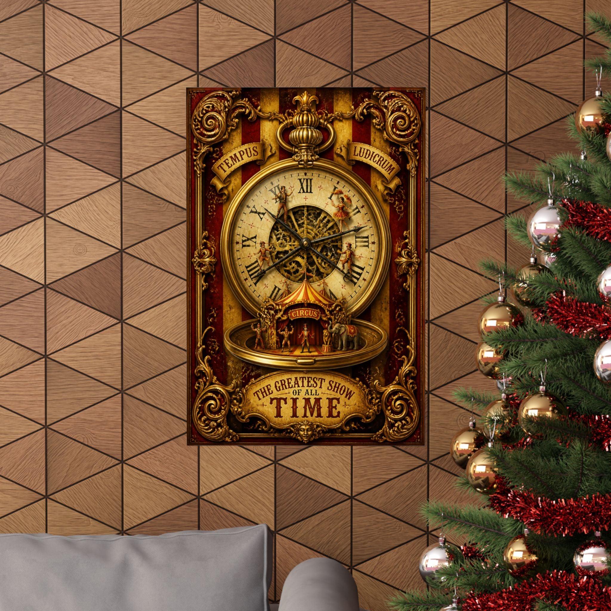 Pocket Watch Performers Wall Art Poster 18×24 Baroque Home Office Decor Maximalist Print