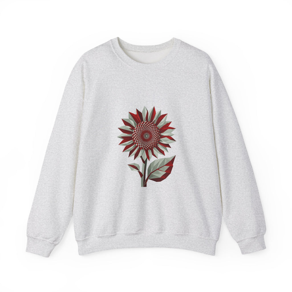 Matching Couple Sweatshirt - Sunflower & Moonflower Matching Couple Comfort Colors Crew Geometric Art His Hers Love Gift - Design A