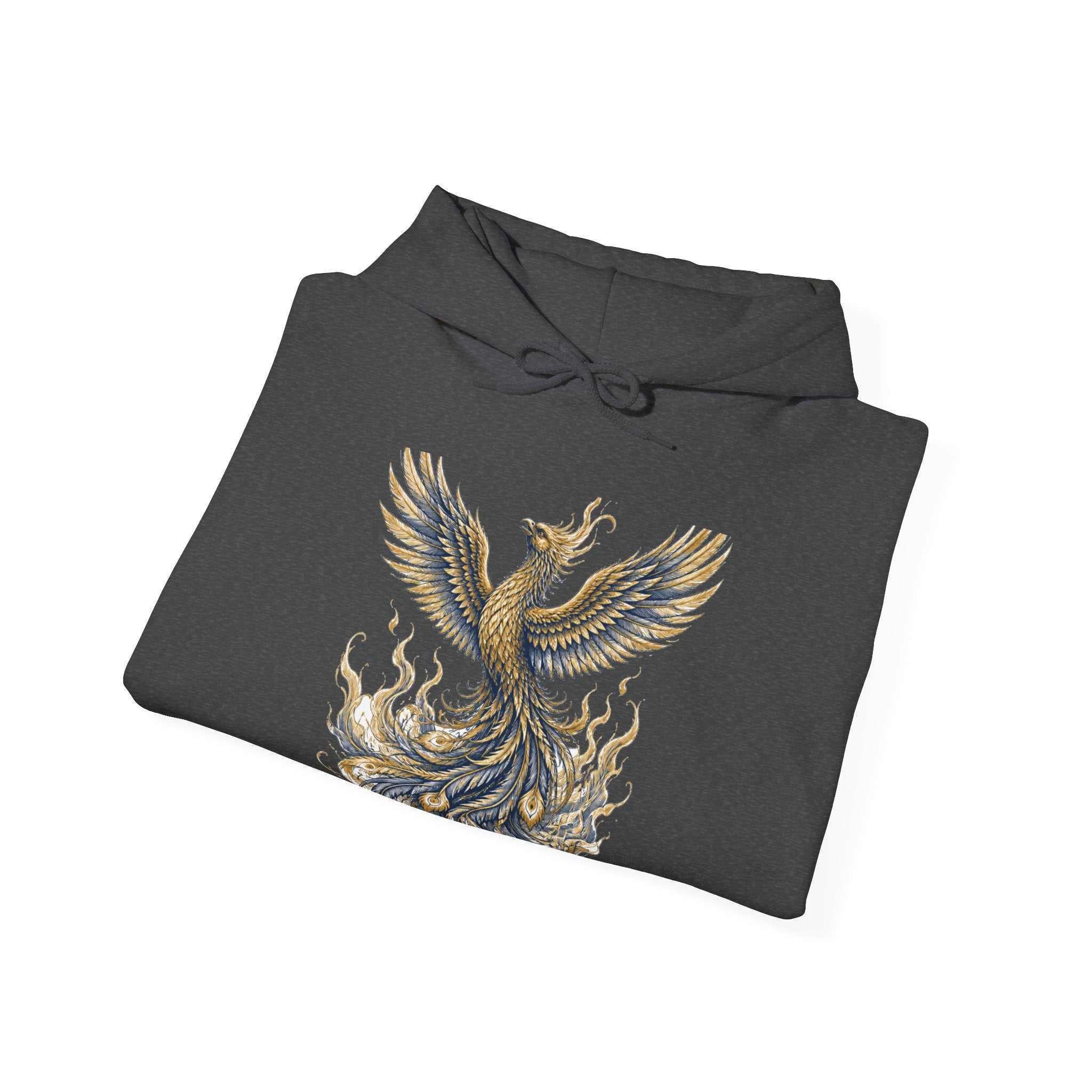 Matching Couple Sweatshirt - Dragon & Phoenix Matching Couple Hooded Sweatshirt Hand-Drawn Art His Hers Best Friend Gift - Design B
